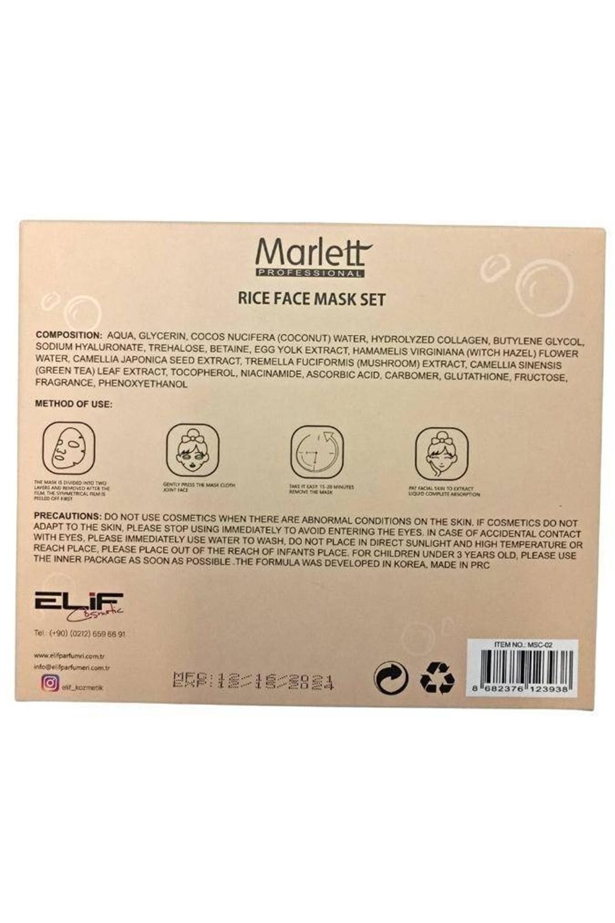 Marlett Pirinç Krem Yüz Maskesi