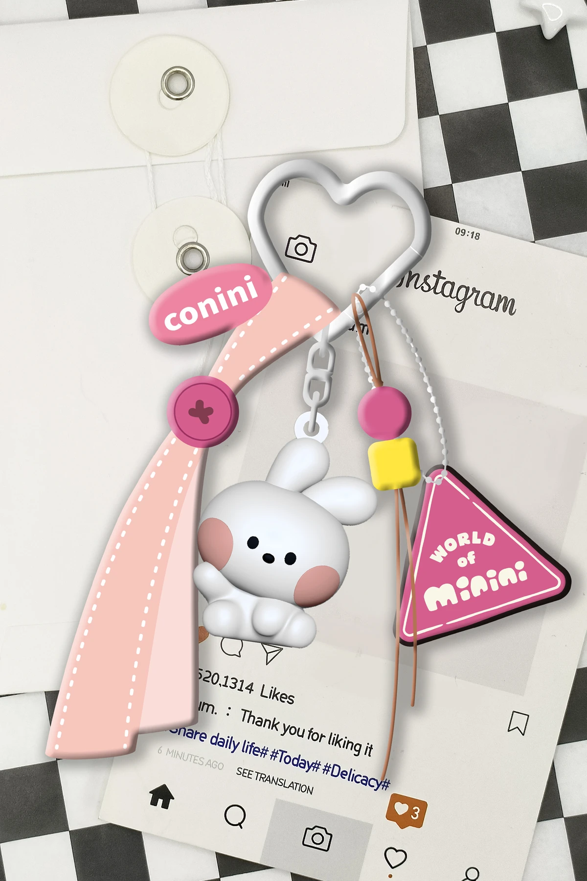 Minini Koleksiyon Dopamin Oturma Duruşu 3D Anahtarlık