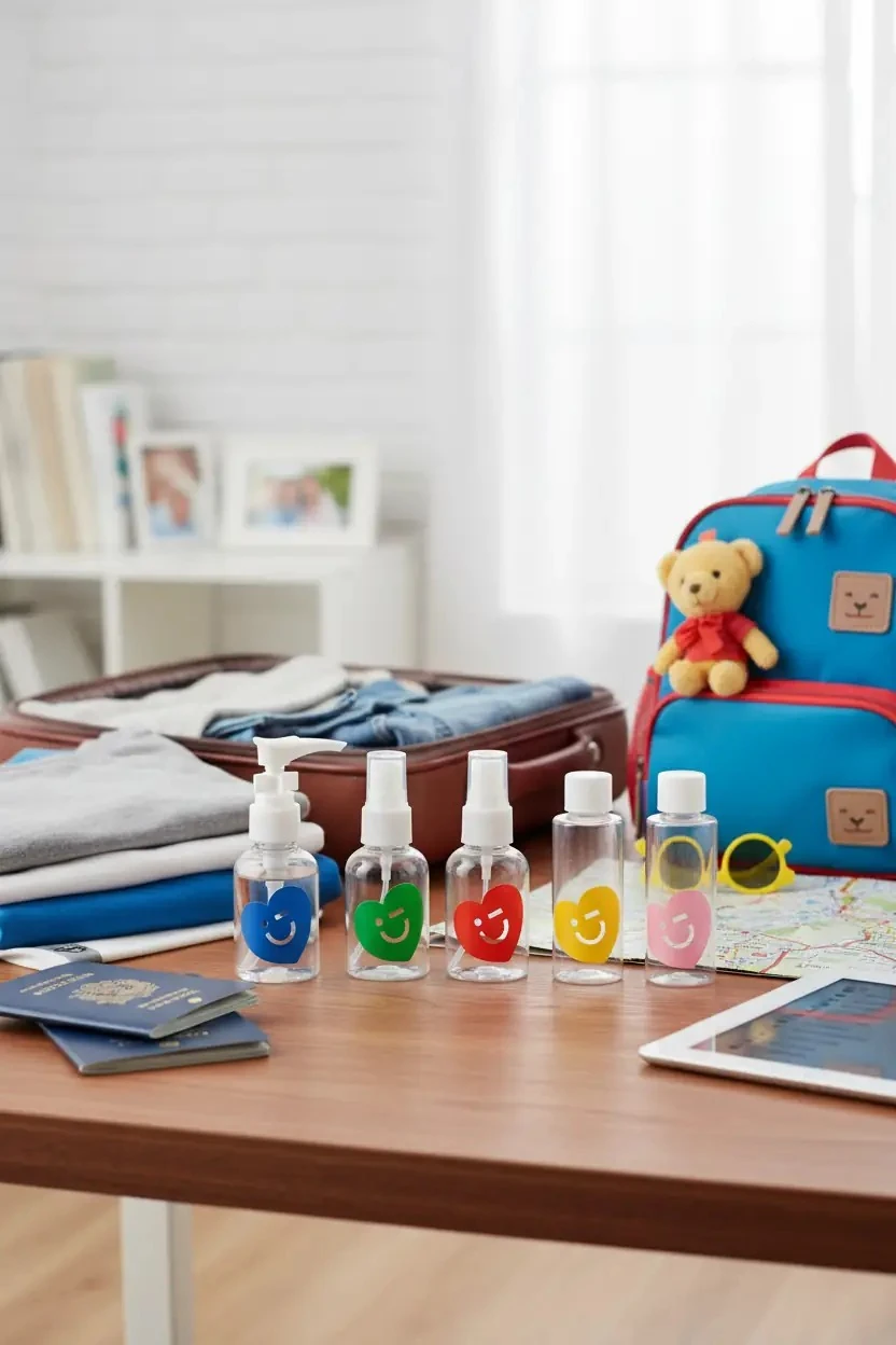 Miniso Lisanslı Minigo Mx018 Seyahat Şişe Seti Çoklu Kozmetik Taşıma Kiti 18 Cm