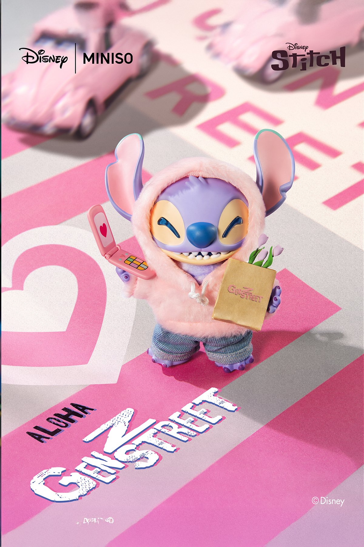 Disney Stitch Lisanslı GenZ Sokak Serisi Sürpriz Çanta Süsü -Anahtarlık - Blind Box