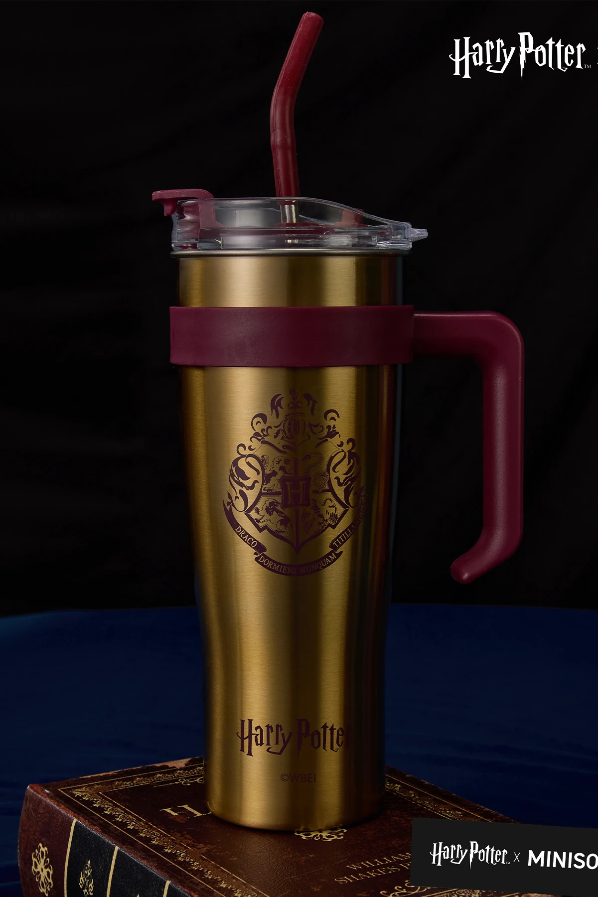 Harry Potter Lisanslı Pipetli Tutacaklı Çelik Matara (1600Ml) (Outlet)