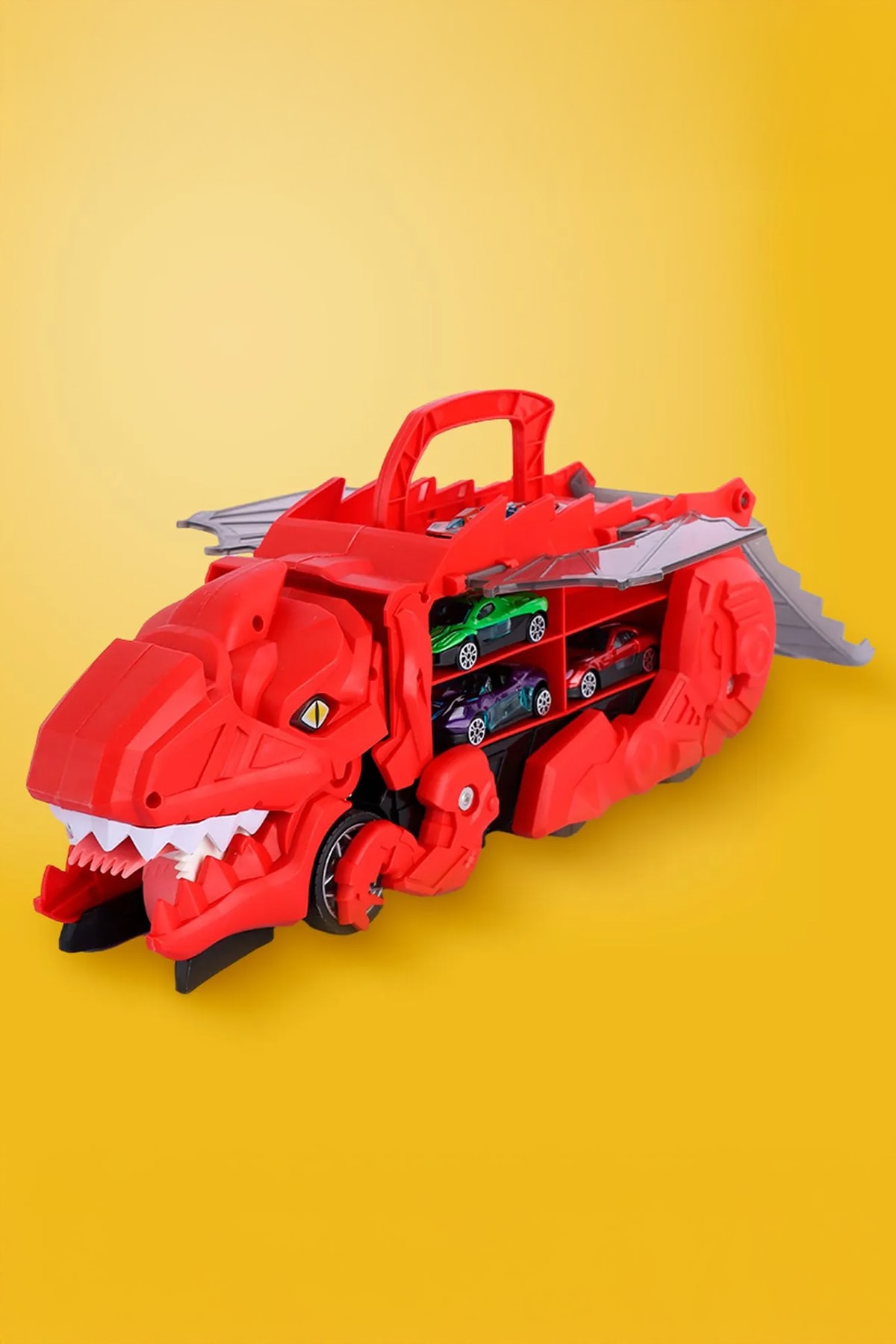 Dönüşüm Dinozor Serisi Pisti Düzenleme Aracı (Kırmızı)