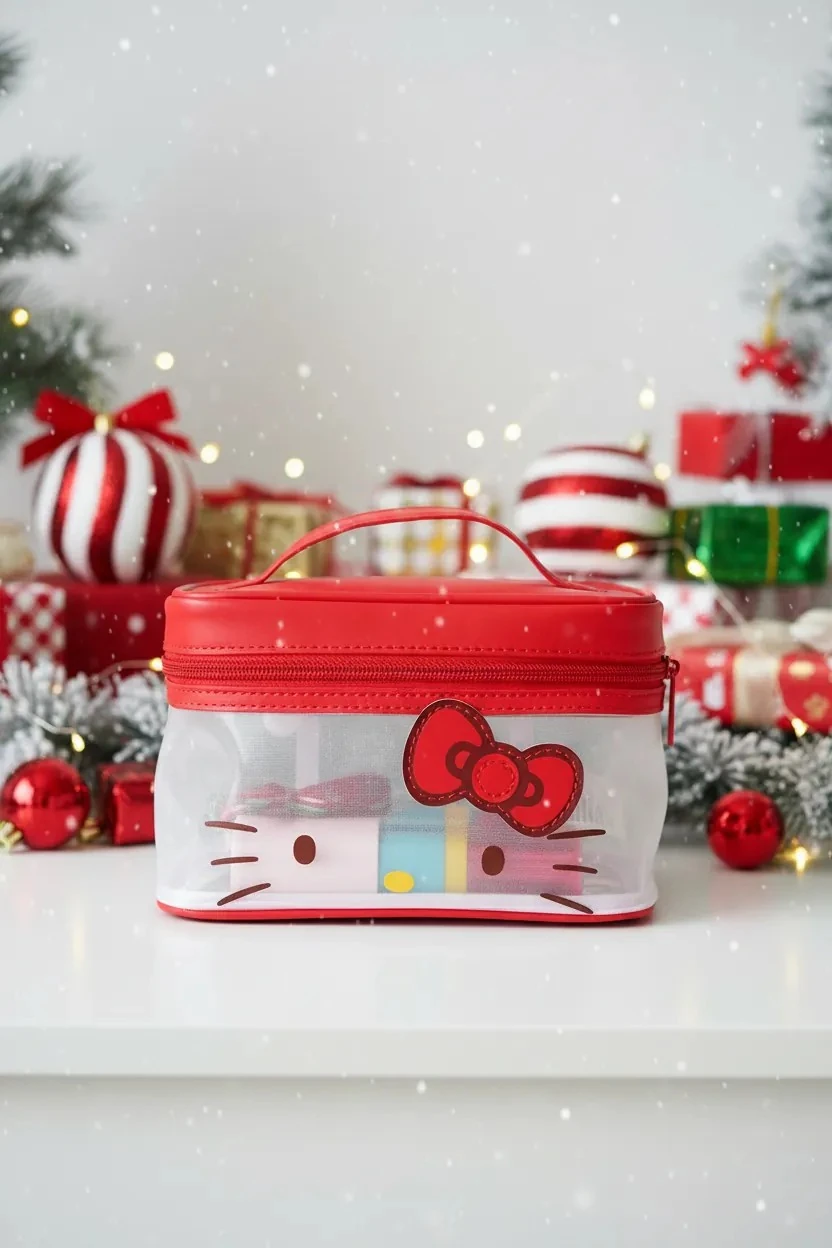 Sanrio Lisanslı Fileli Dikdörtgen Makyaj Çantası