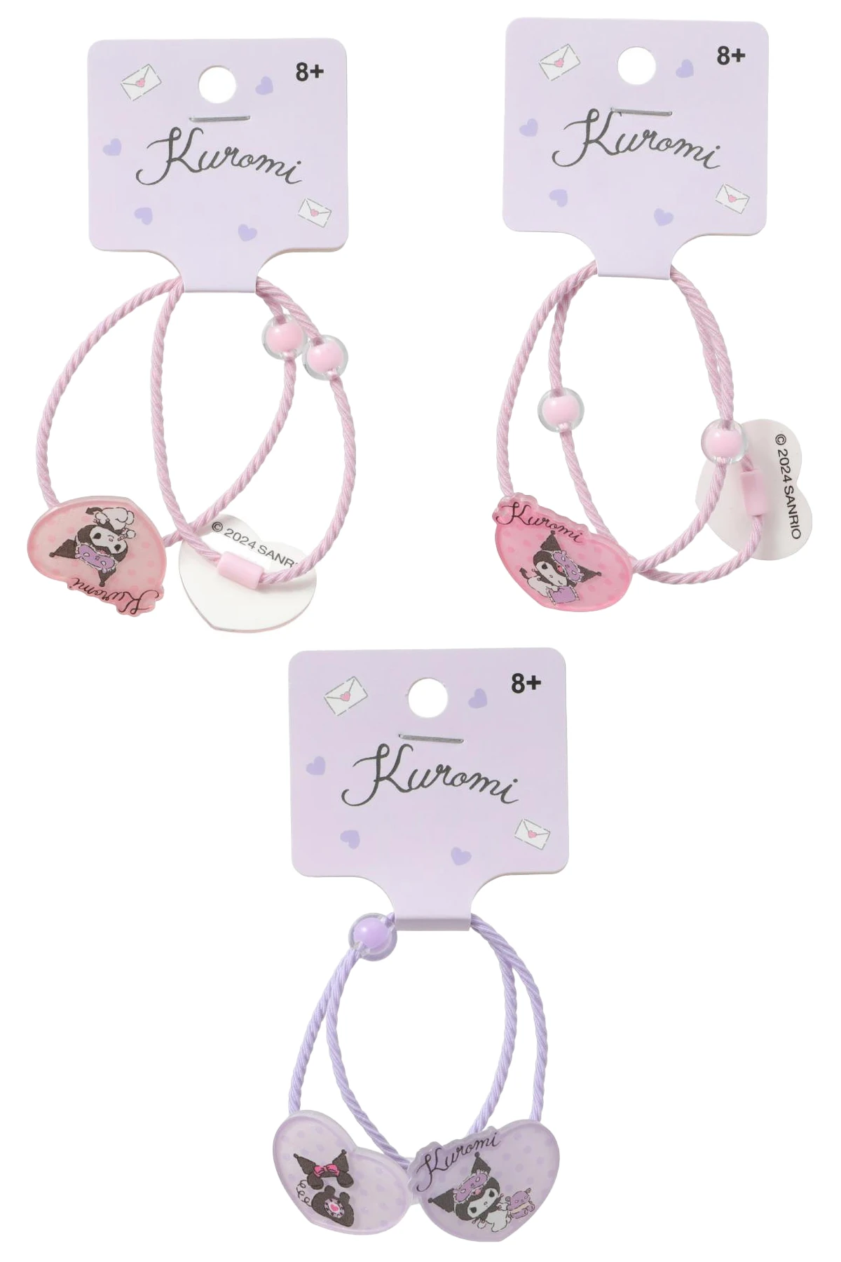 Sanrio Lisanslı Kuromi Saç Lastiği 2 adet