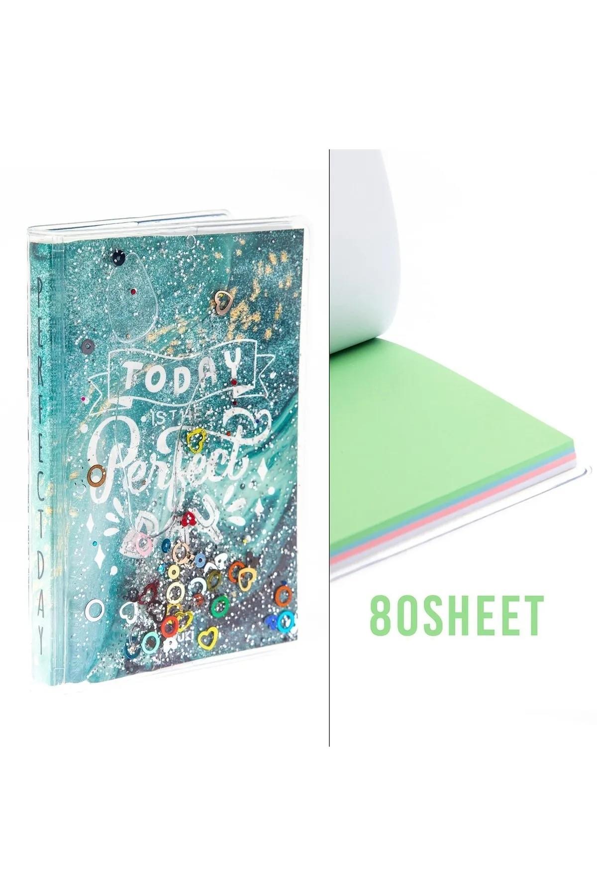 Vuki Simli Ve Sulu Kapaklı Renkli Sayfalı Desenli Mini Defter-Renkli (Outlet)