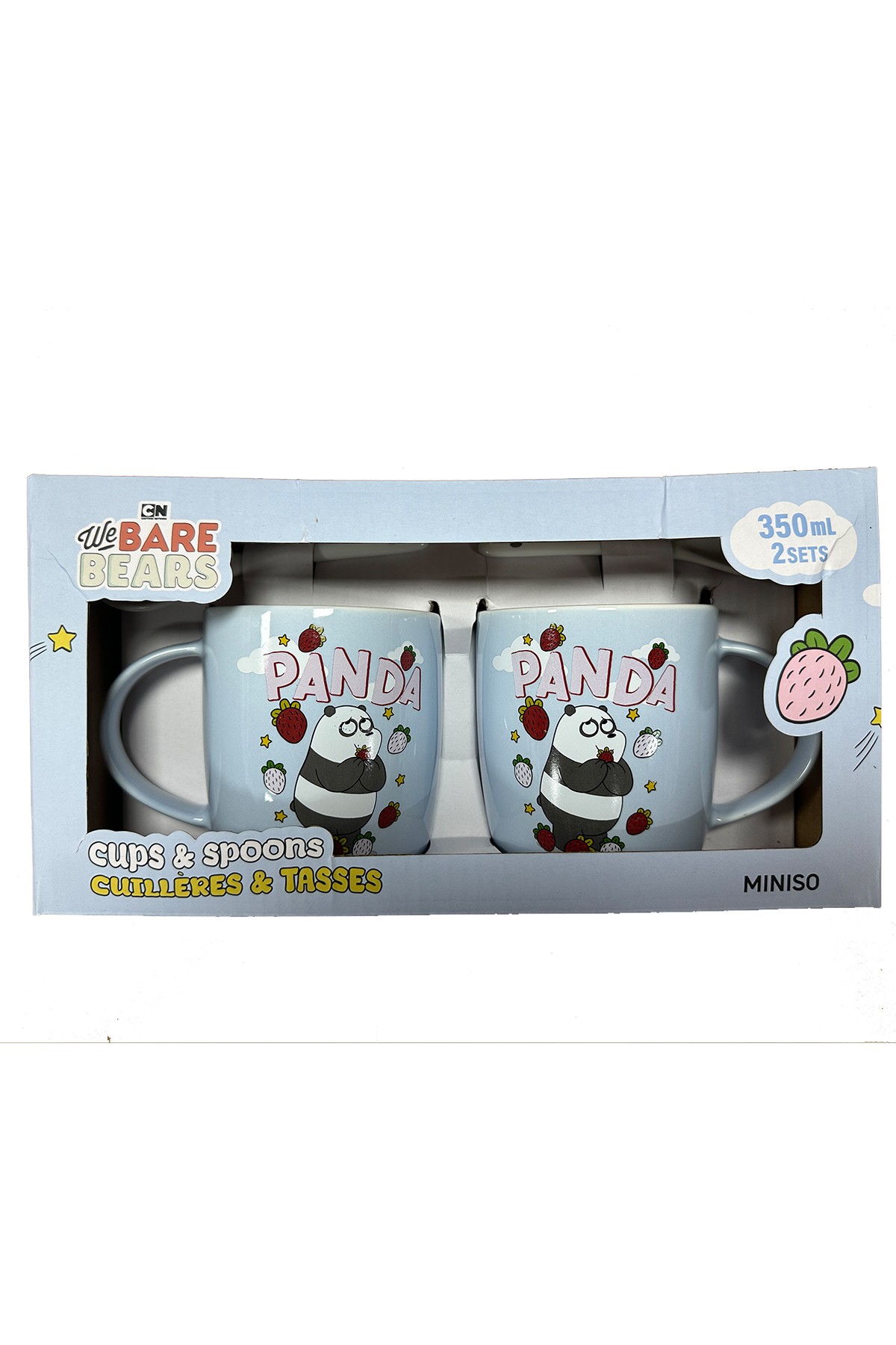 We Bare Bears Lisanslı Tatlı Serisi Kaşıklı Bardak Seti - 2 Adet 