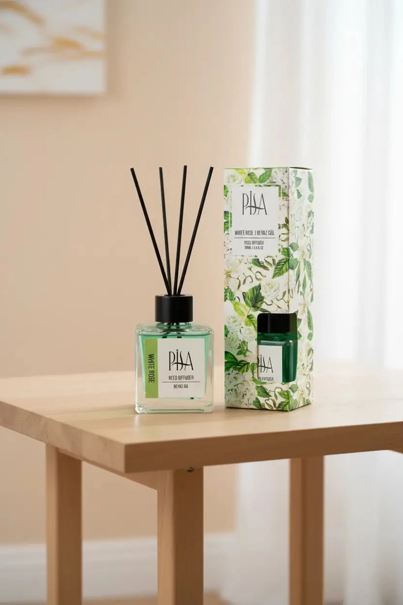 Pisa Bambu Çubuklu Oda Kokusu Beyaz Gül (White Rose) 100ml