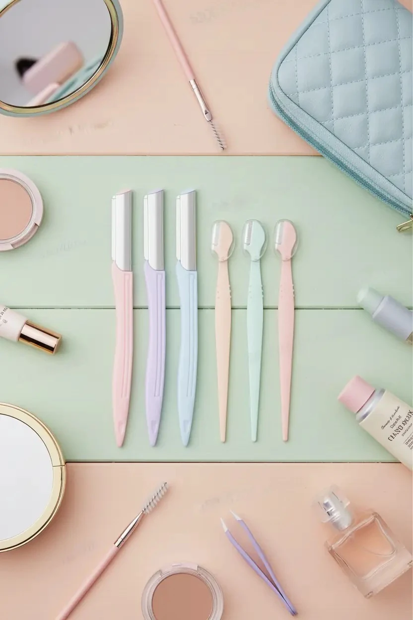 Miniso Lisanslı Macaron Kaş Jileti 3+3 Set – Paslanmaz Çelik 18,5 Cm