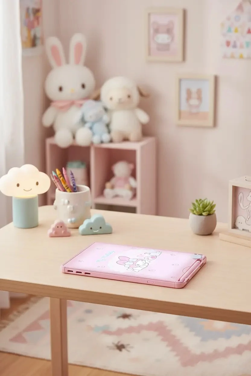 Sanrio Lisanslı My Melody LCD Çizim Tableti – Eğitici Renkli Yazı ve Çizim Tableti 21,5 Cm