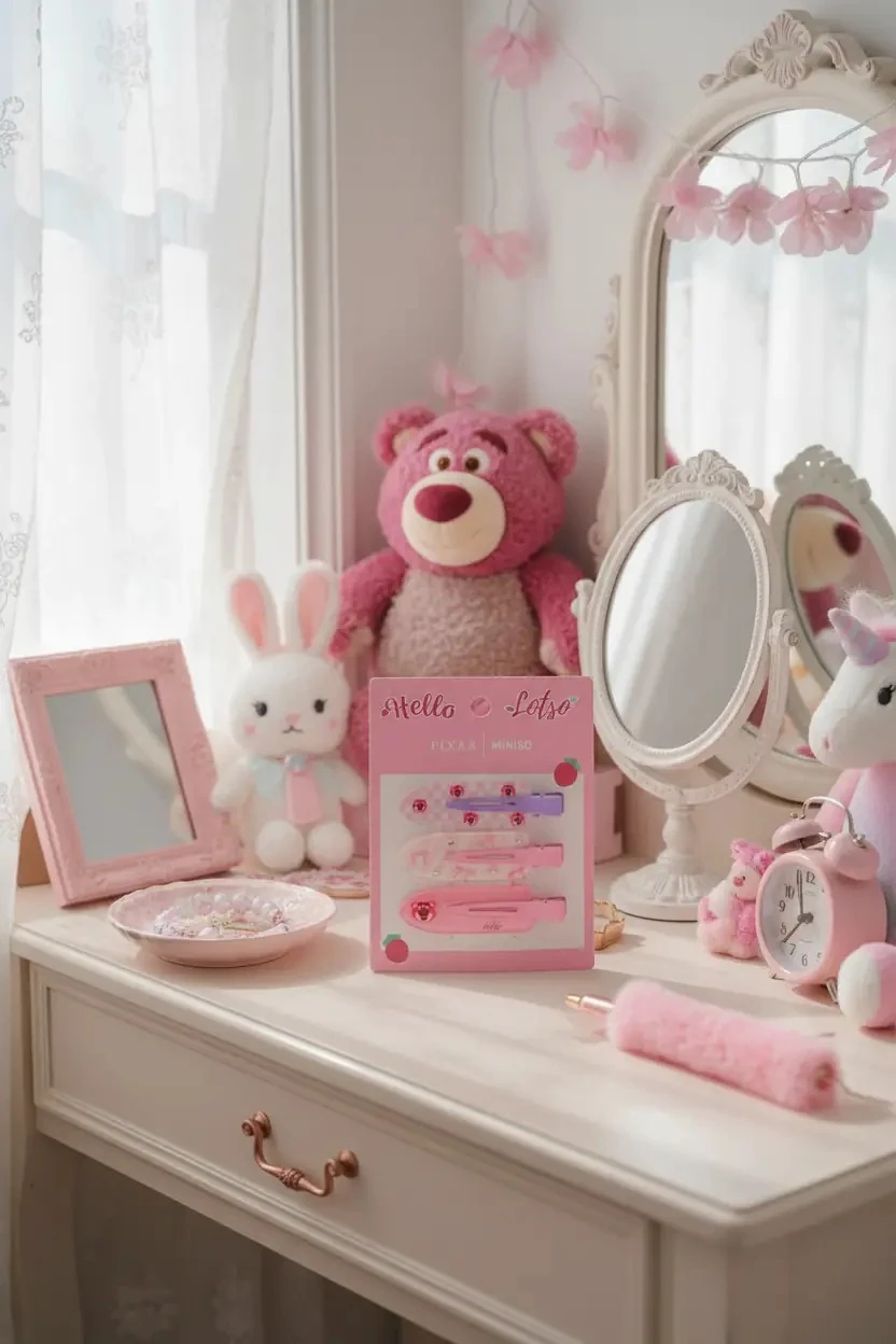 Disney Lisanslı Lotso Festival Serisi Saç Klipsi 11,5 Cm – 3 Adet Renkli Sevimli Set