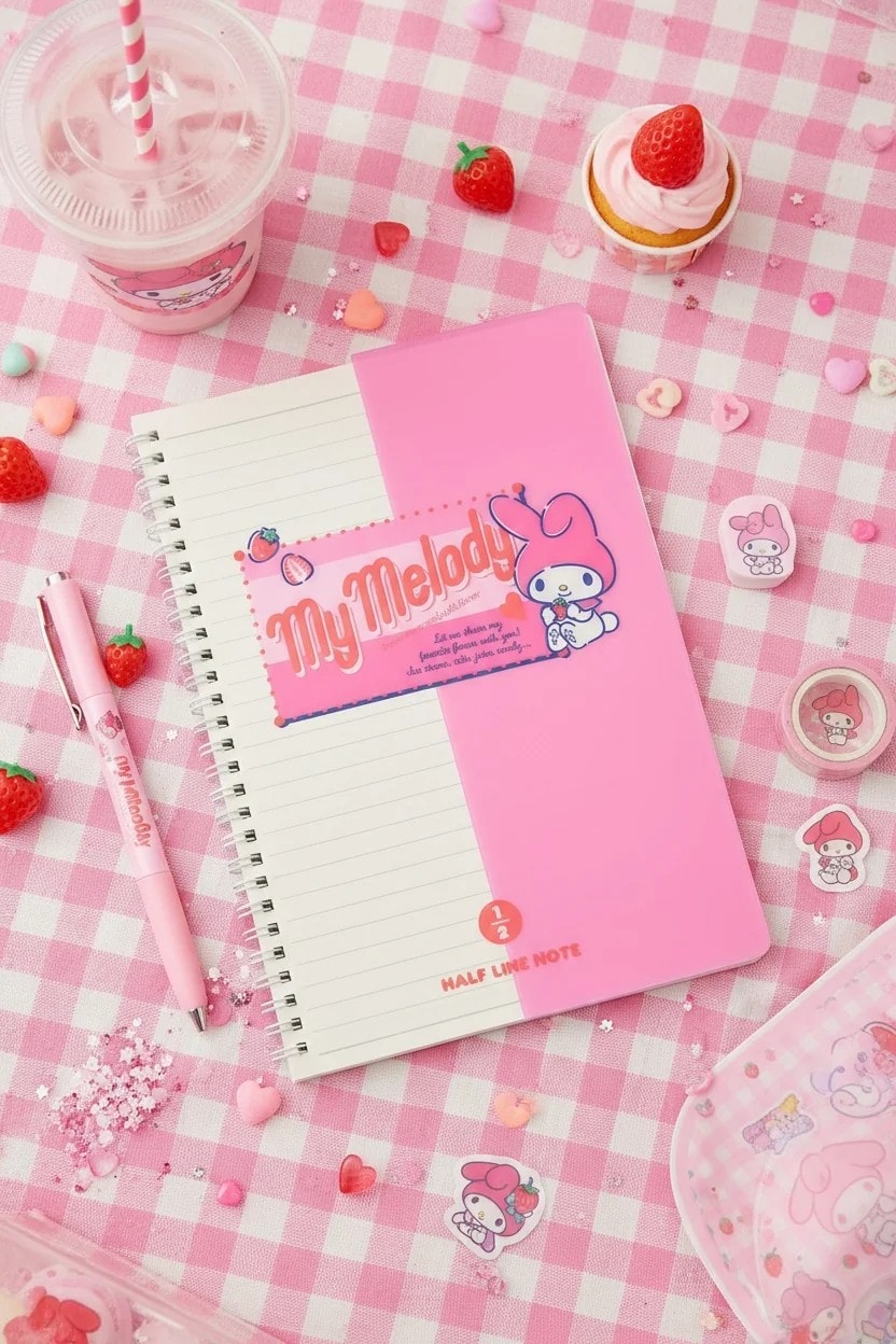 Sanrio Lisanslı My Melody Retro Koleksiyonu B5 PP Tel Ciltli Defter (80 Sayfa)