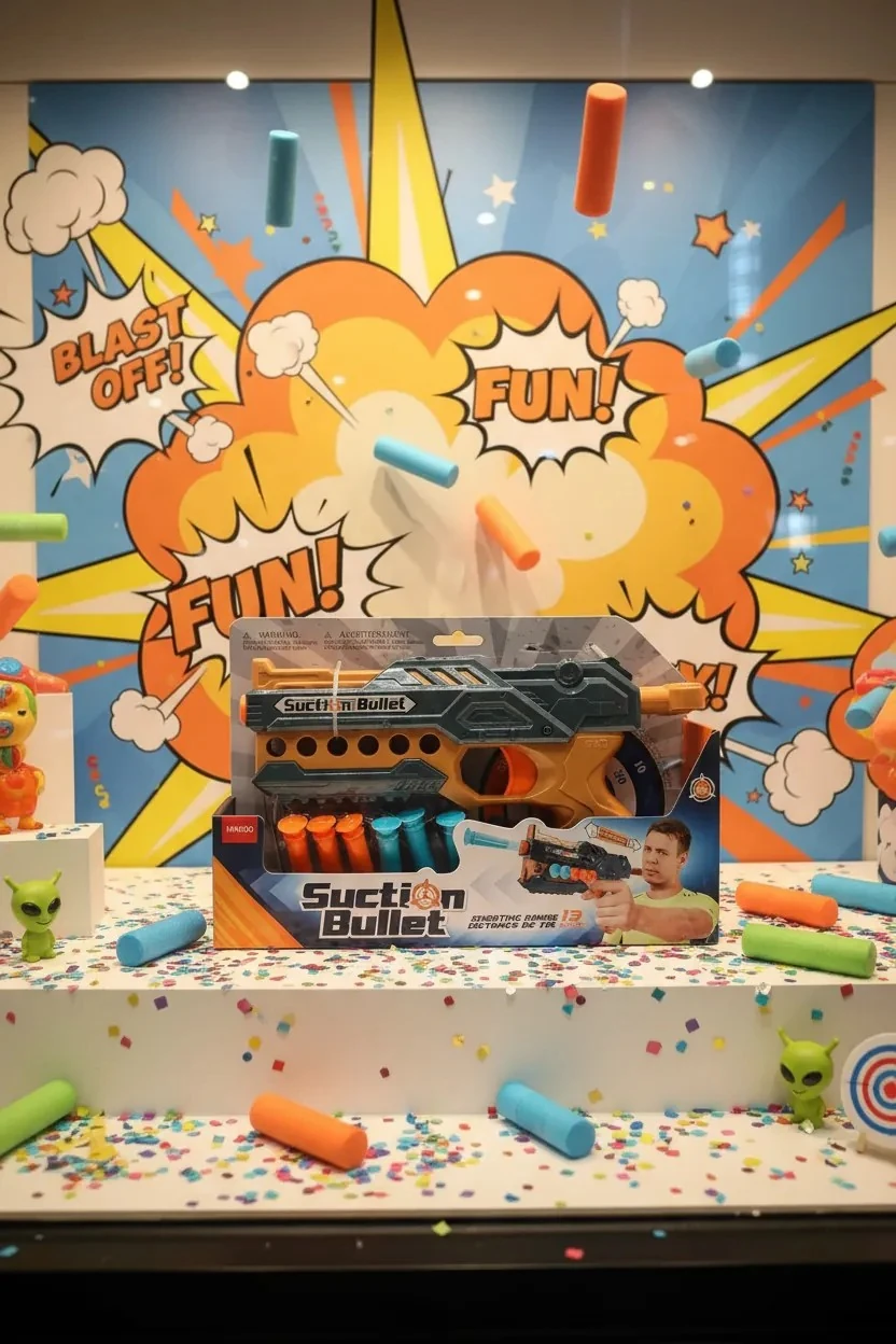 Vantuzlu Mermi Atan Oyuncak Tabanca (6 mermi)