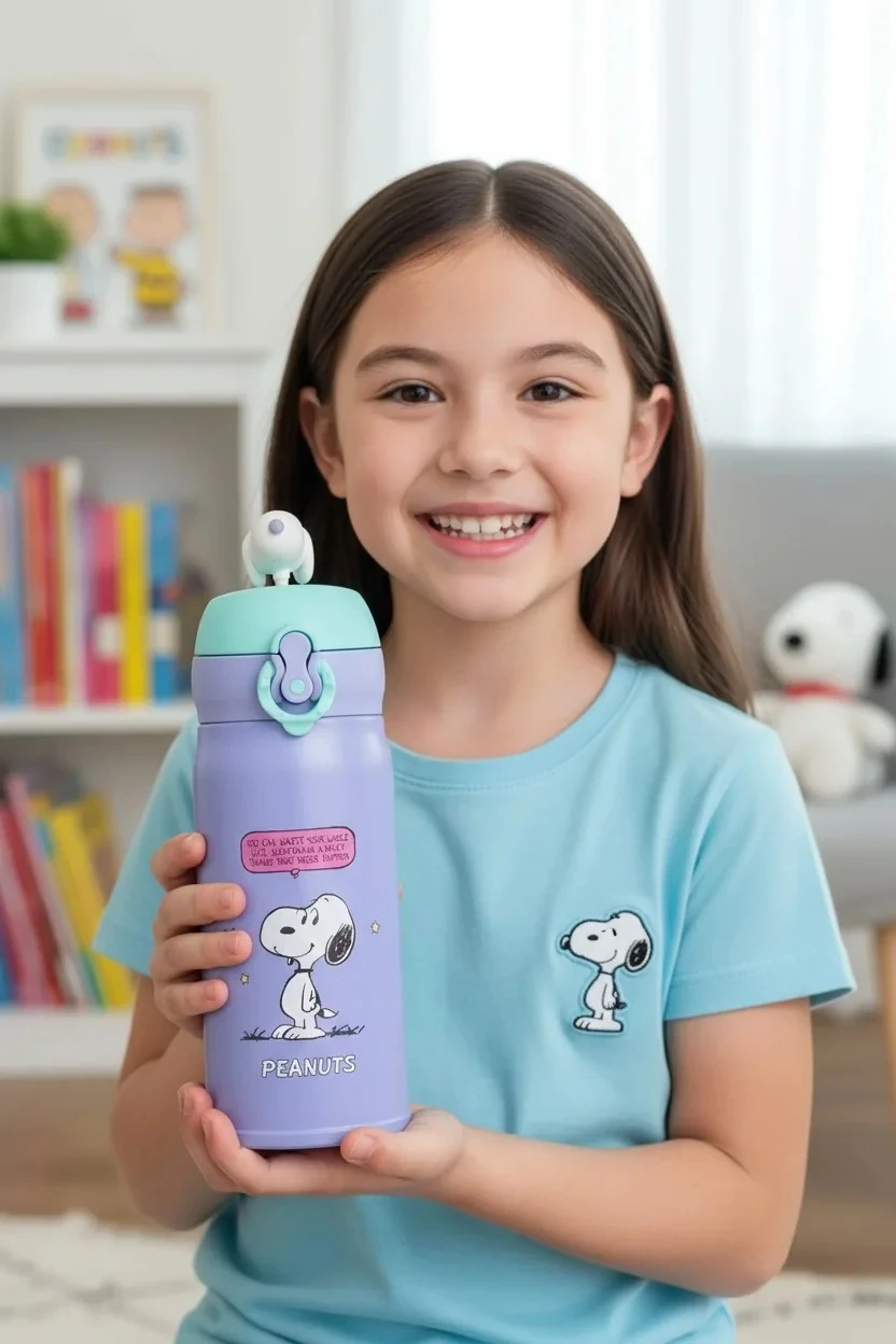 Snoopy Lisanslı Vintage Serisi Dekorasyonlu Termos 320 ml