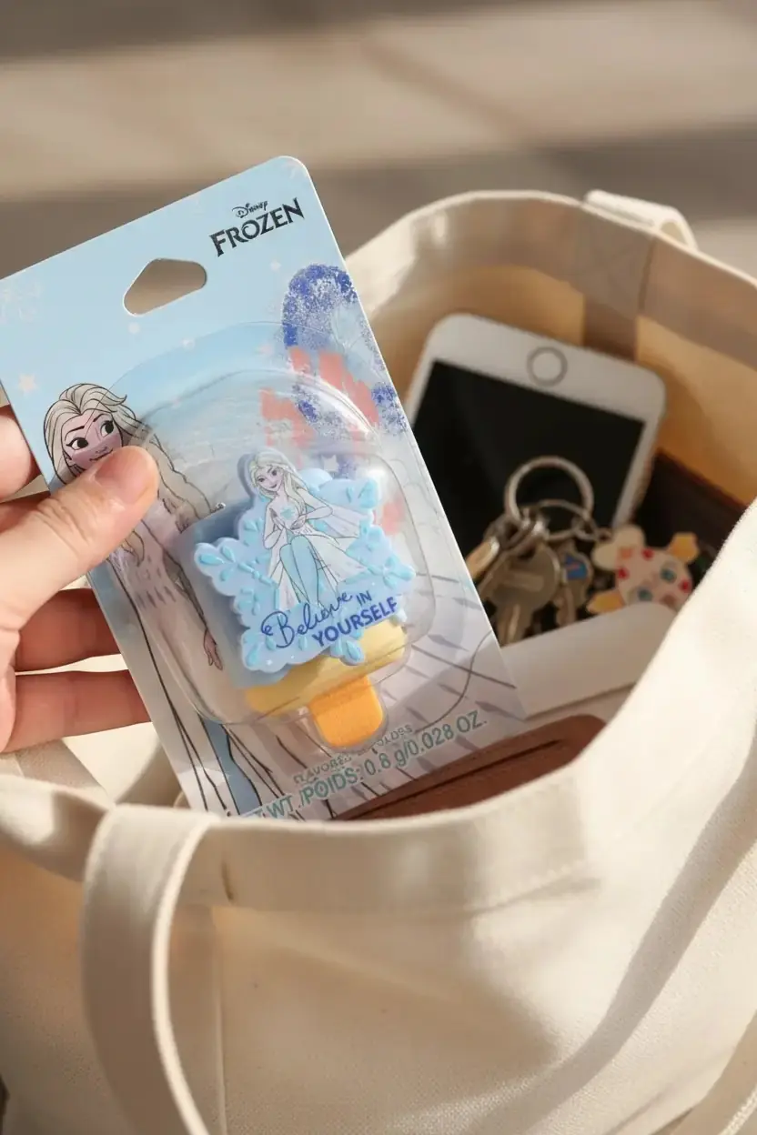 MINISO Disney Frozen Lisanslı Lip Balm Kar Tanesi - Elsa Figürlü Nemlendirici ve Koruyucu Dudak Bakım Kremi