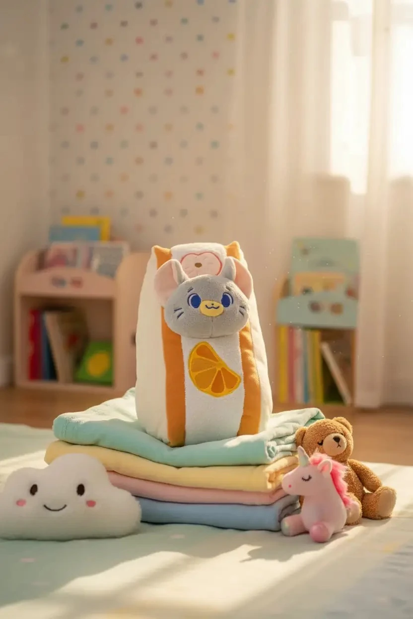 Tom ve Jerry Gokko Serisi 55 cm Yemek Figürlü Yastık (Sandwi