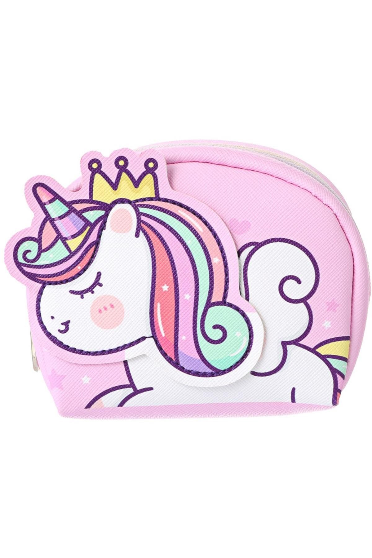 Unicorn Serisi Oval Mini Çanta - Pembe