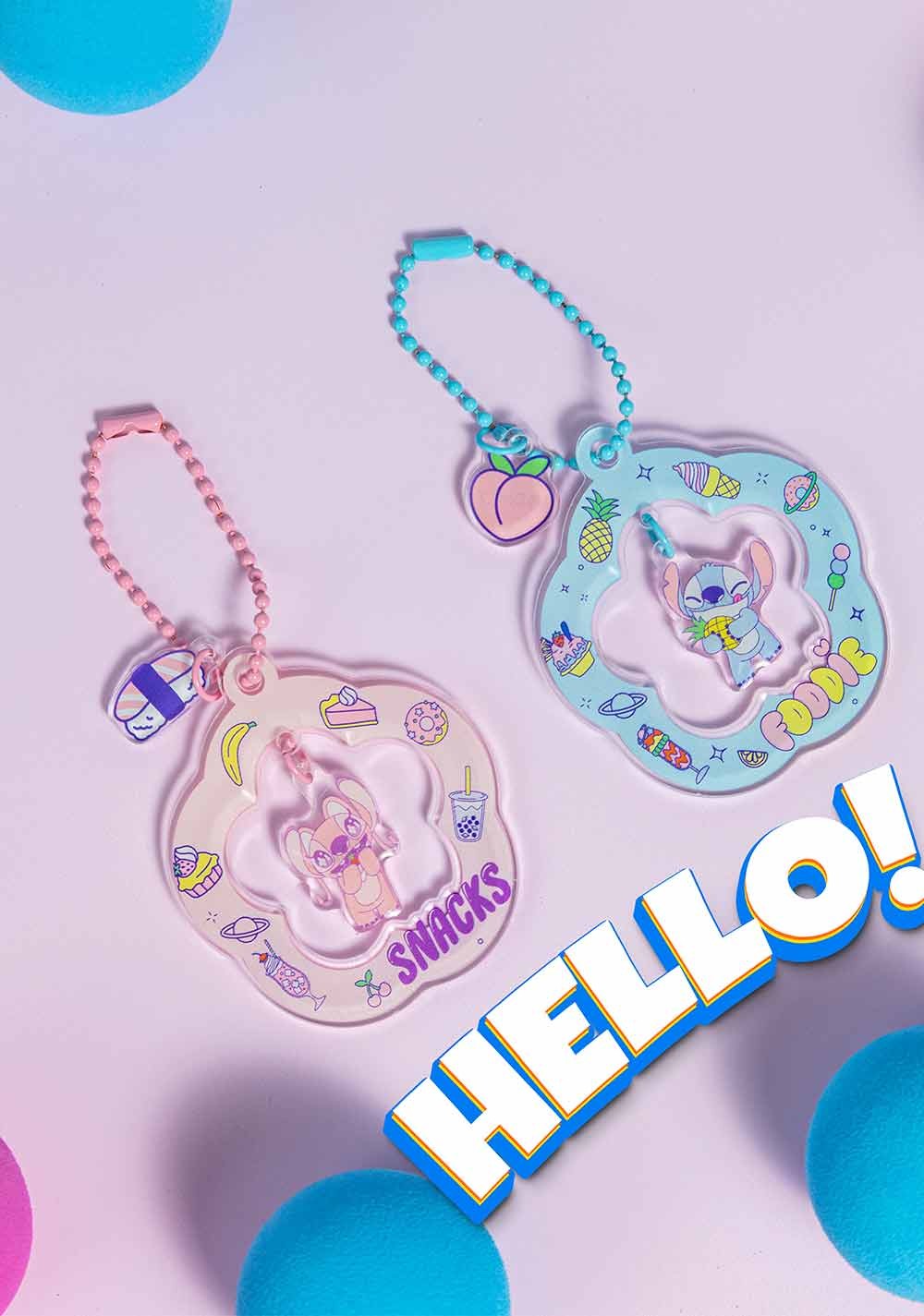 Disney Lilo&Stitch Lisanslı Parti Serisi Çiçek Figürlü Anahtarlık