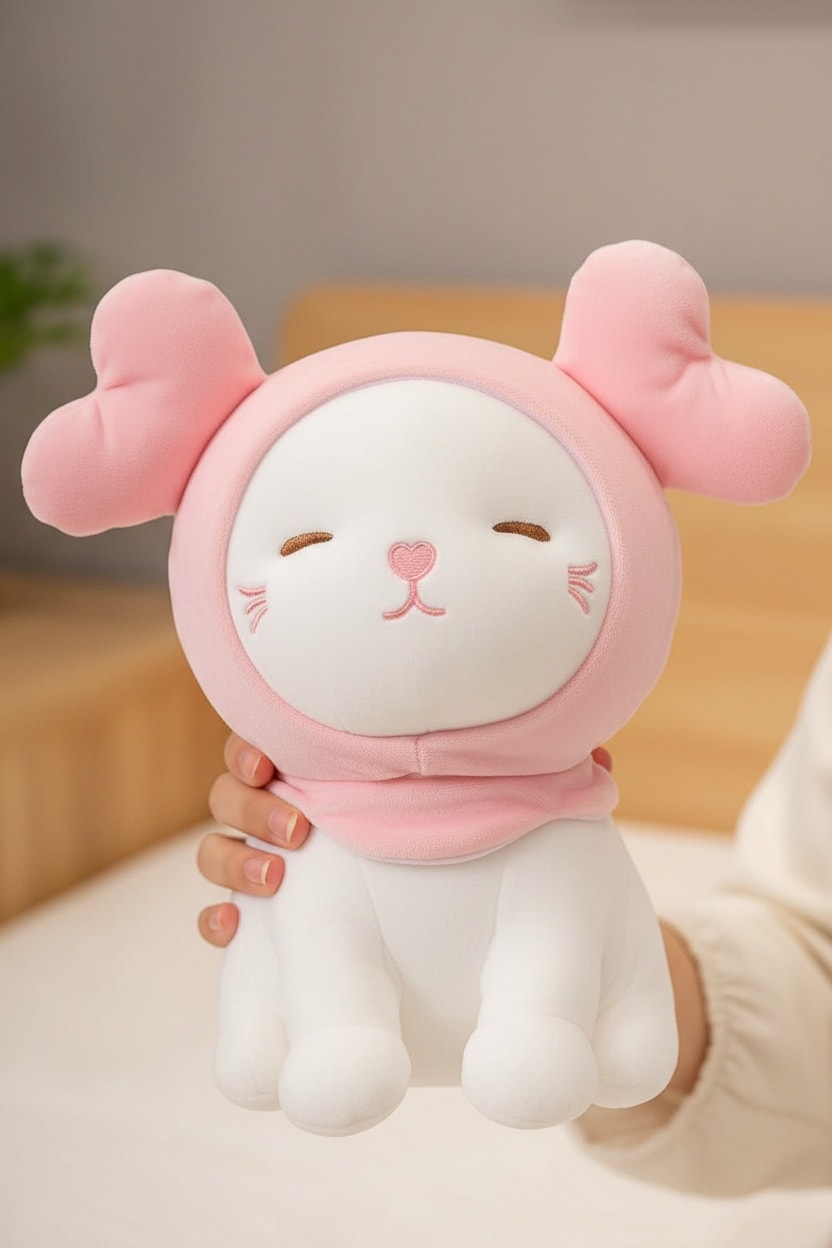 Şapkalı Sevimli Kedi Peluş Oyuncak 27cm