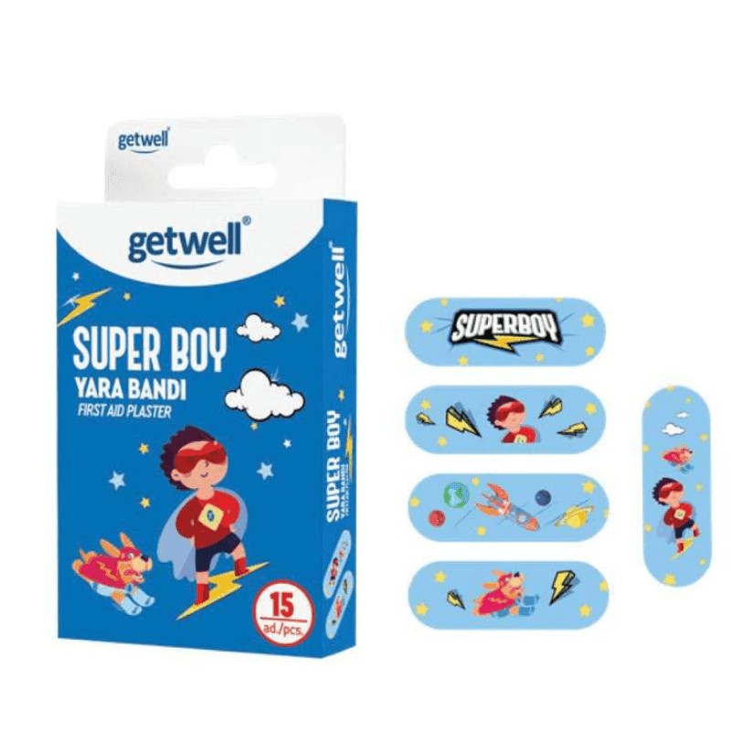 Getwell Super Boy Yara Bandı 15 Adet