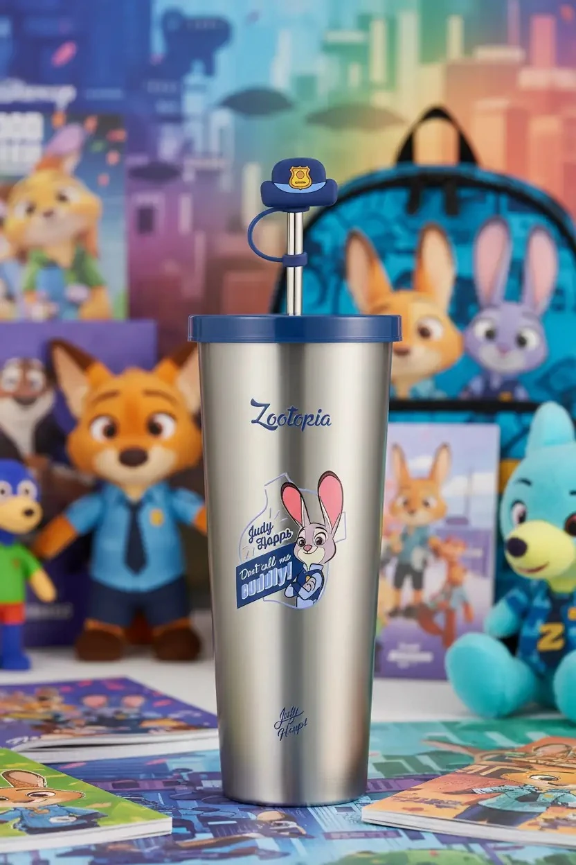 Disney Zootropolis Lisanslı Judy Çift Cidarlı Çelik Matara 800mL