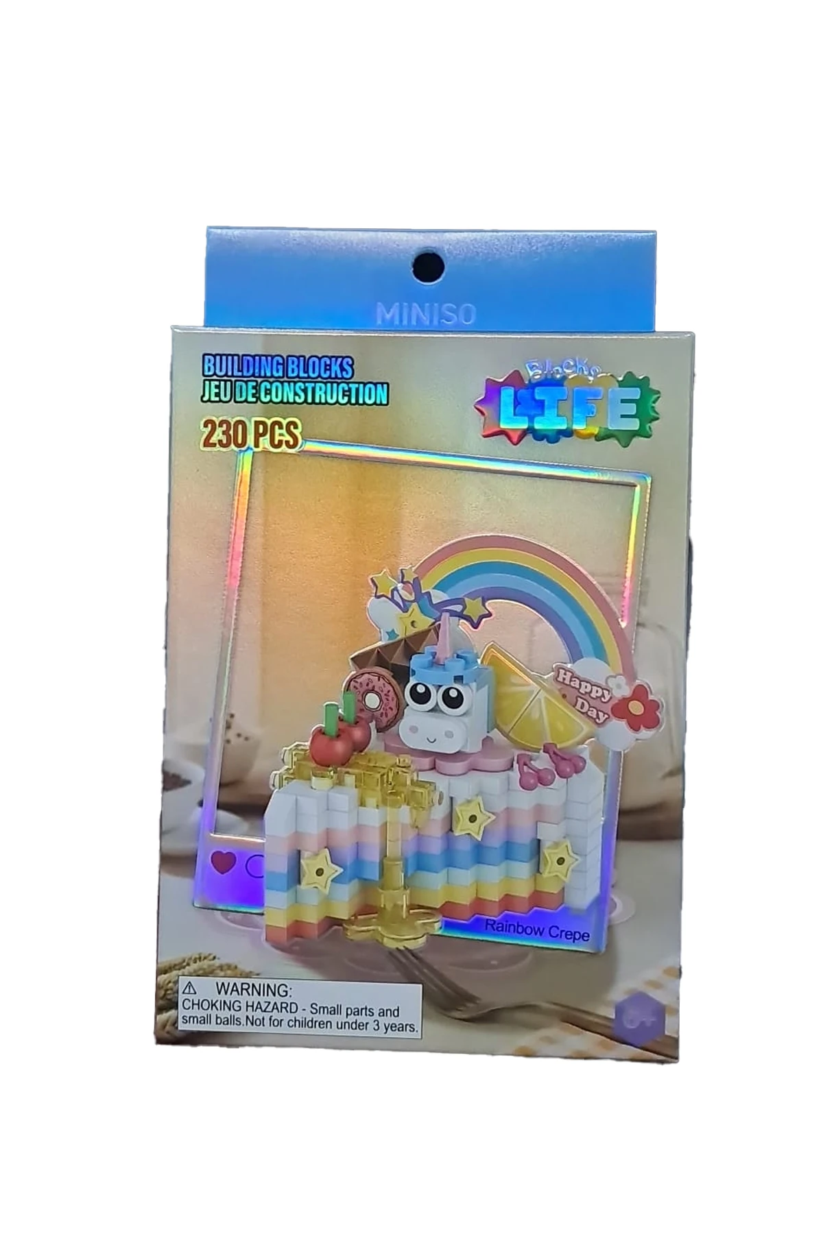 Miniso Lisanslı Yemek Serisi Oyun Bloğu Gökkuşağı Krep – Eğitici ve Dekoratif Oyuncak Seti 19,5 Cm