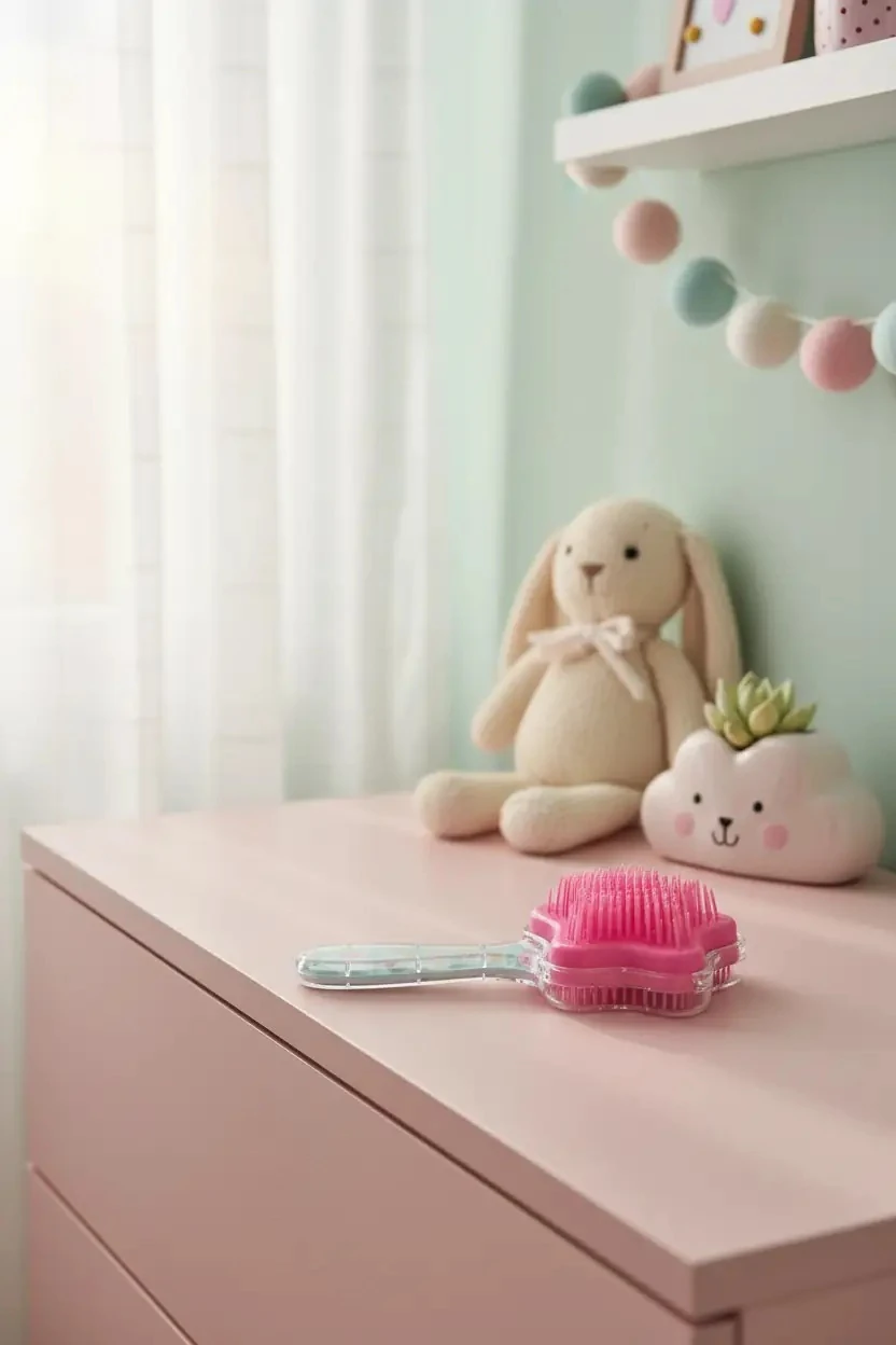 Simli Çocuk Saç Fırçası – Ergonomik Renkli Günlük Tarak