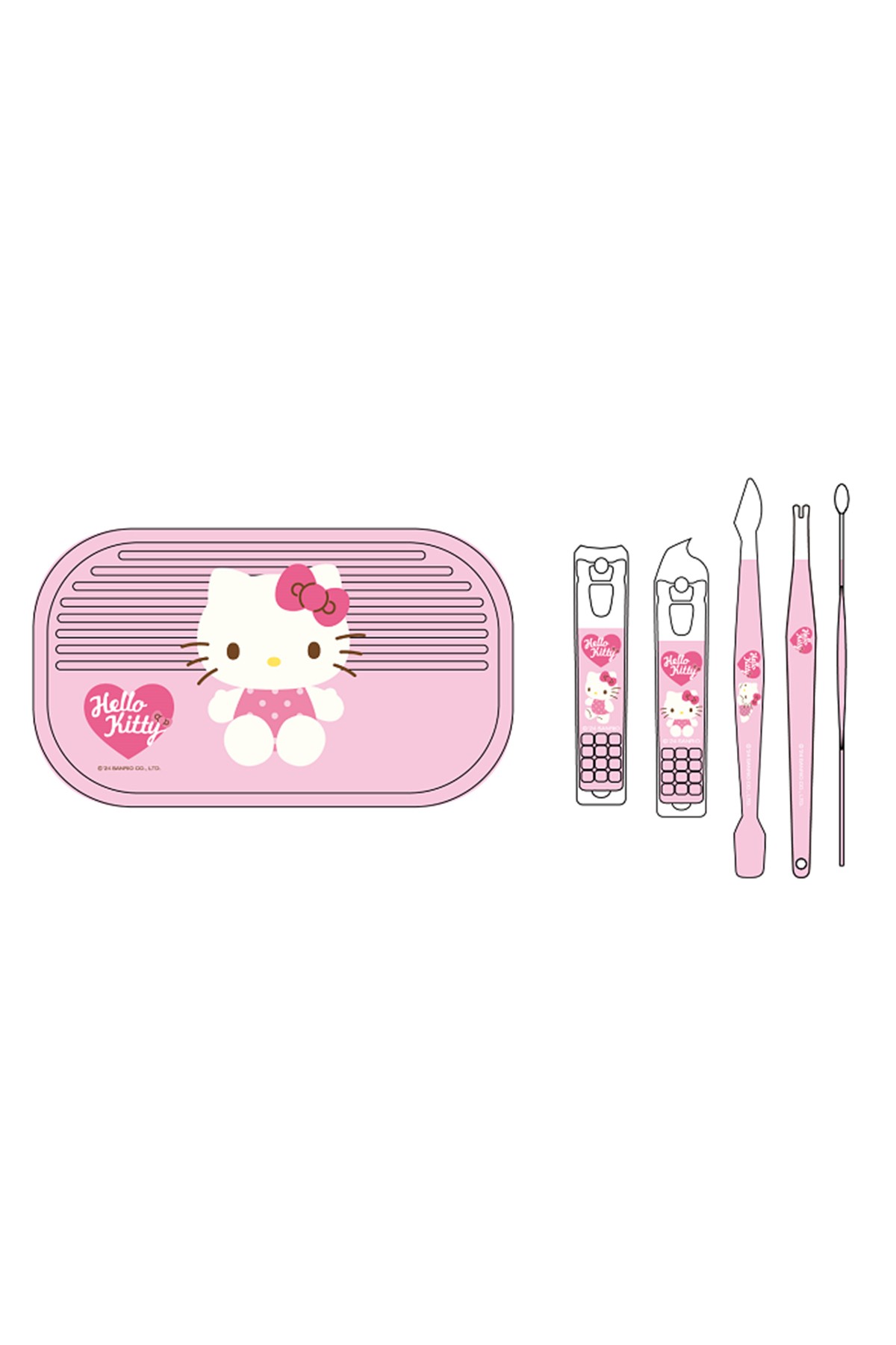 Sanrio Lisanslı Saklama Çantalı 5 Parça Manikür Seti