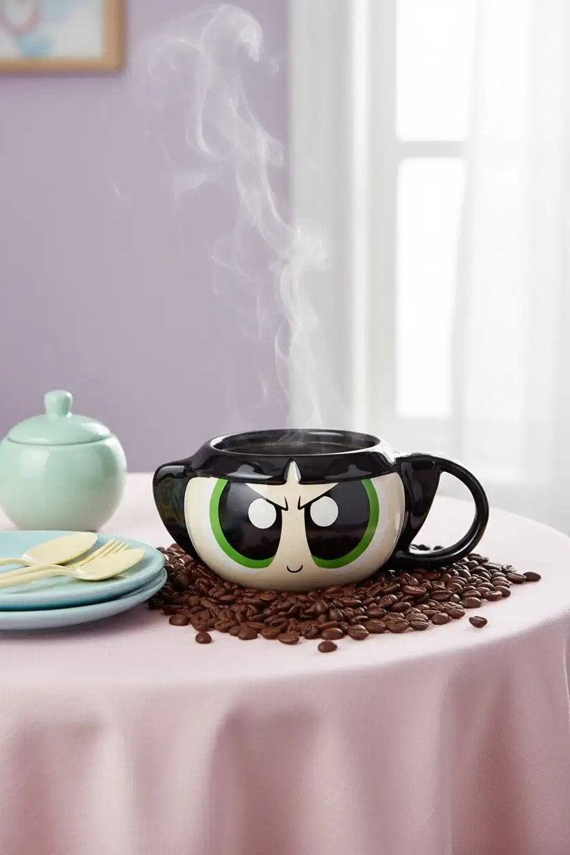 Powerpuff Girls Lisanslı Seramik Kupa 350mL (Buttercup)