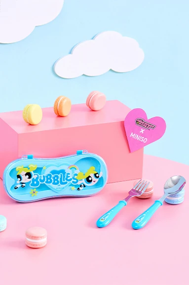 Powerpuff Girls Lisanslı Kutulu Çatal Kaşık Seti (Mavi) (Outlet)