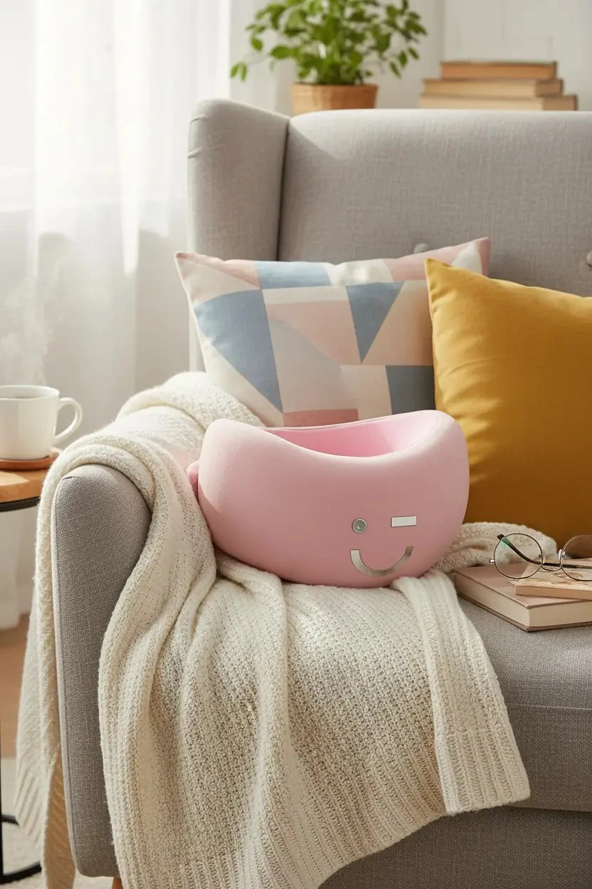Miniso Lisanslı Hafızalı Köpüklü Ergonomik Boyun Destek Yastığı Pembe – Seyahat Yastığı