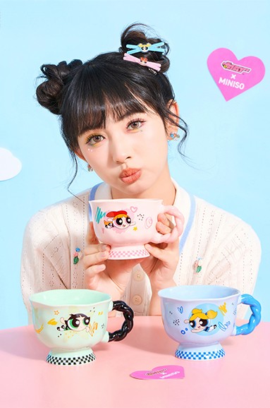 Powerpuff Girls Lisanslı Kulplu Seramik Bardak 330mL - Bubbles