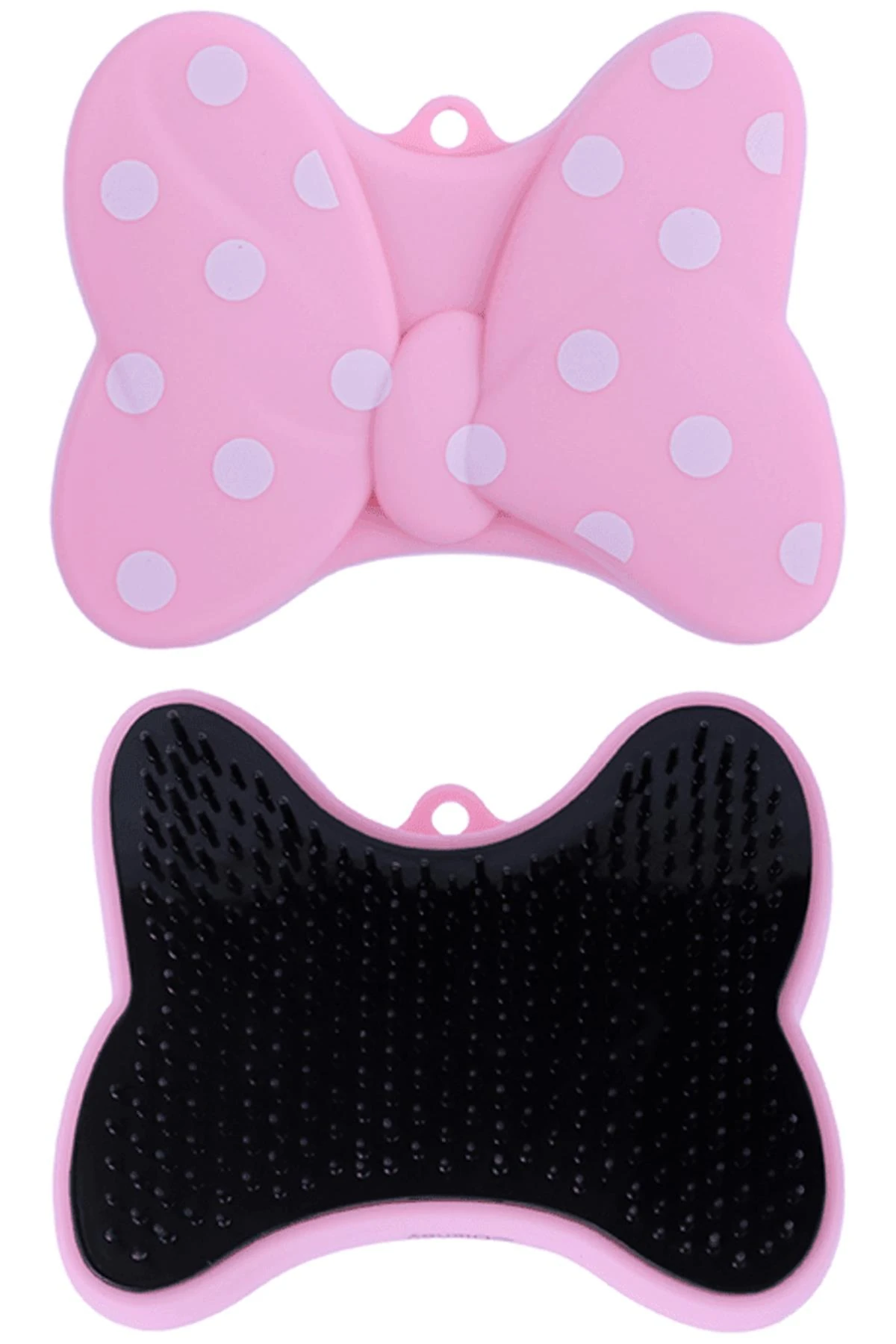 Disney Lisanslı Fiyonk Şekilli Küçük Saç Açıcı Fırça - Pembe