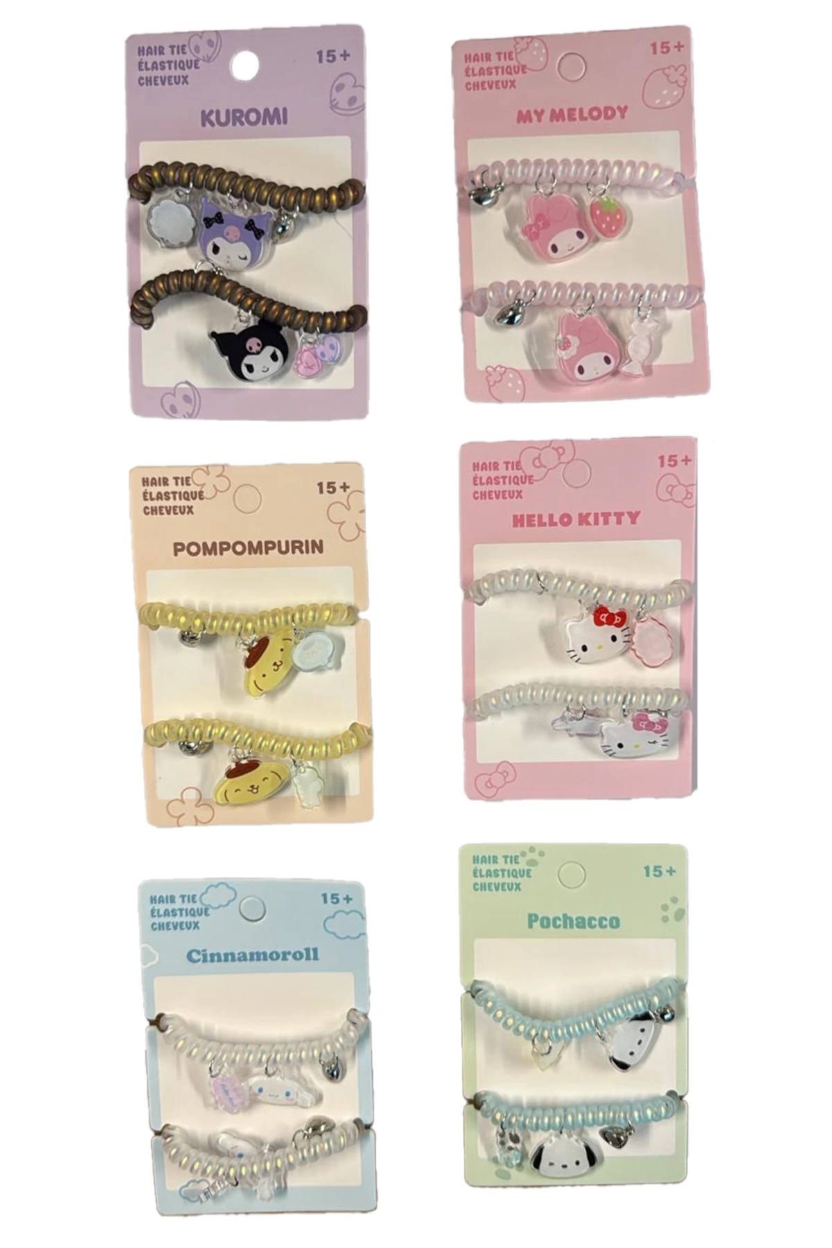 Hello Kitty Lisanslı Kolye Spiral Saç Tokası (2 adet)