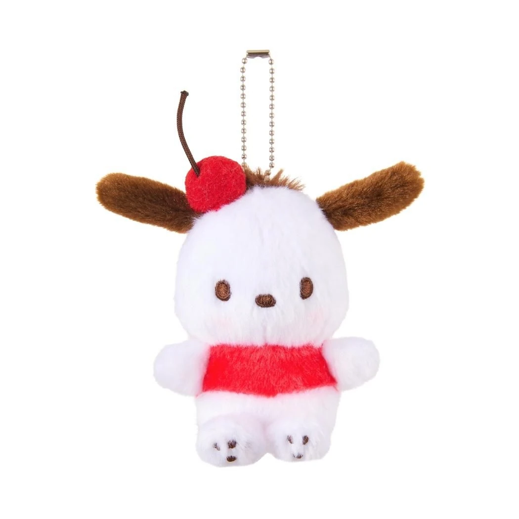 Sanrio Lisanslı  Kiraz Koleksiyonu Peluş Anahtarlık - Çanta Süsü Pochacco