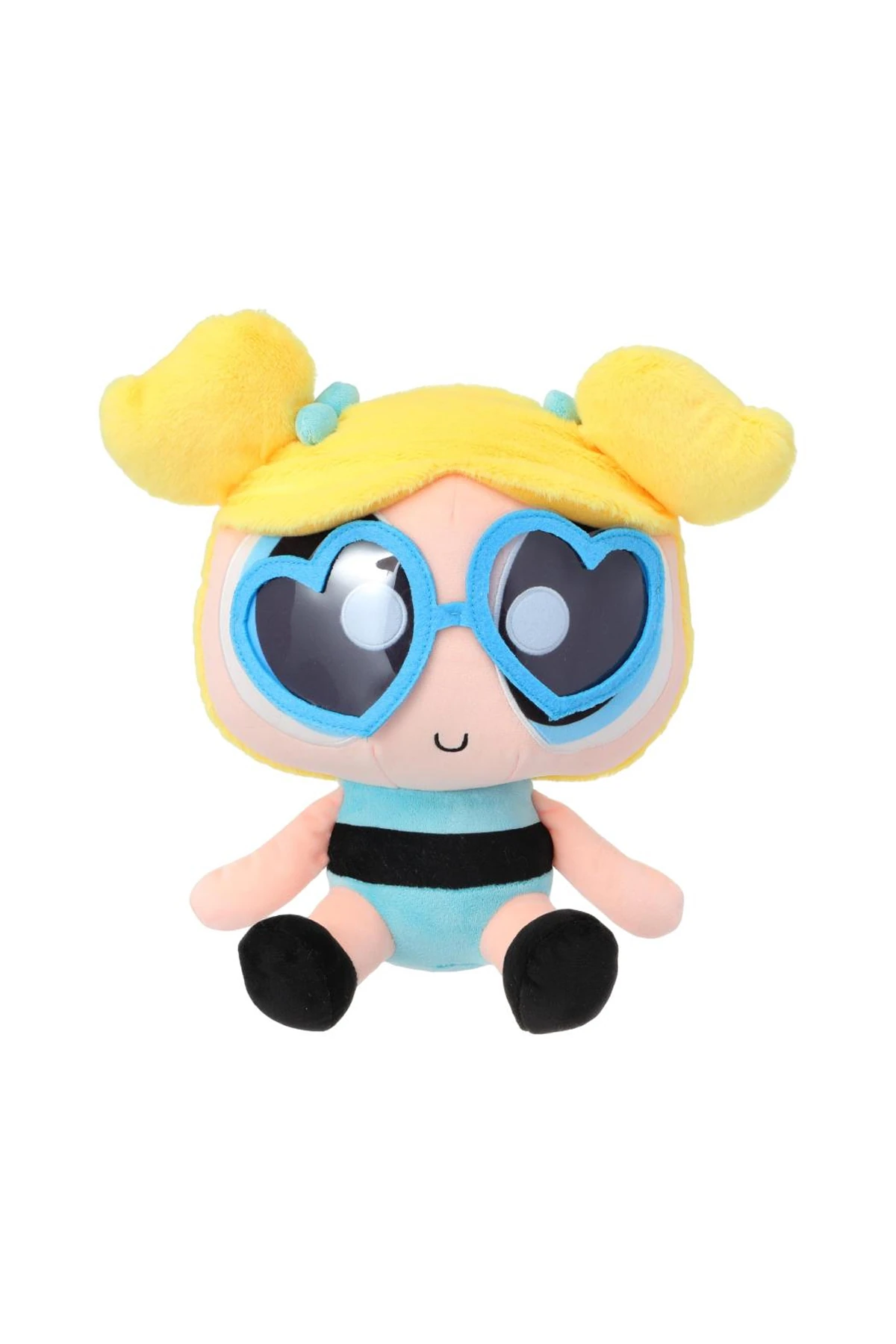 Powerpuff Girls Lisanslı Güneş Gözlüklü Oturan Peluş Oyuncak 25 cm - Bubbles