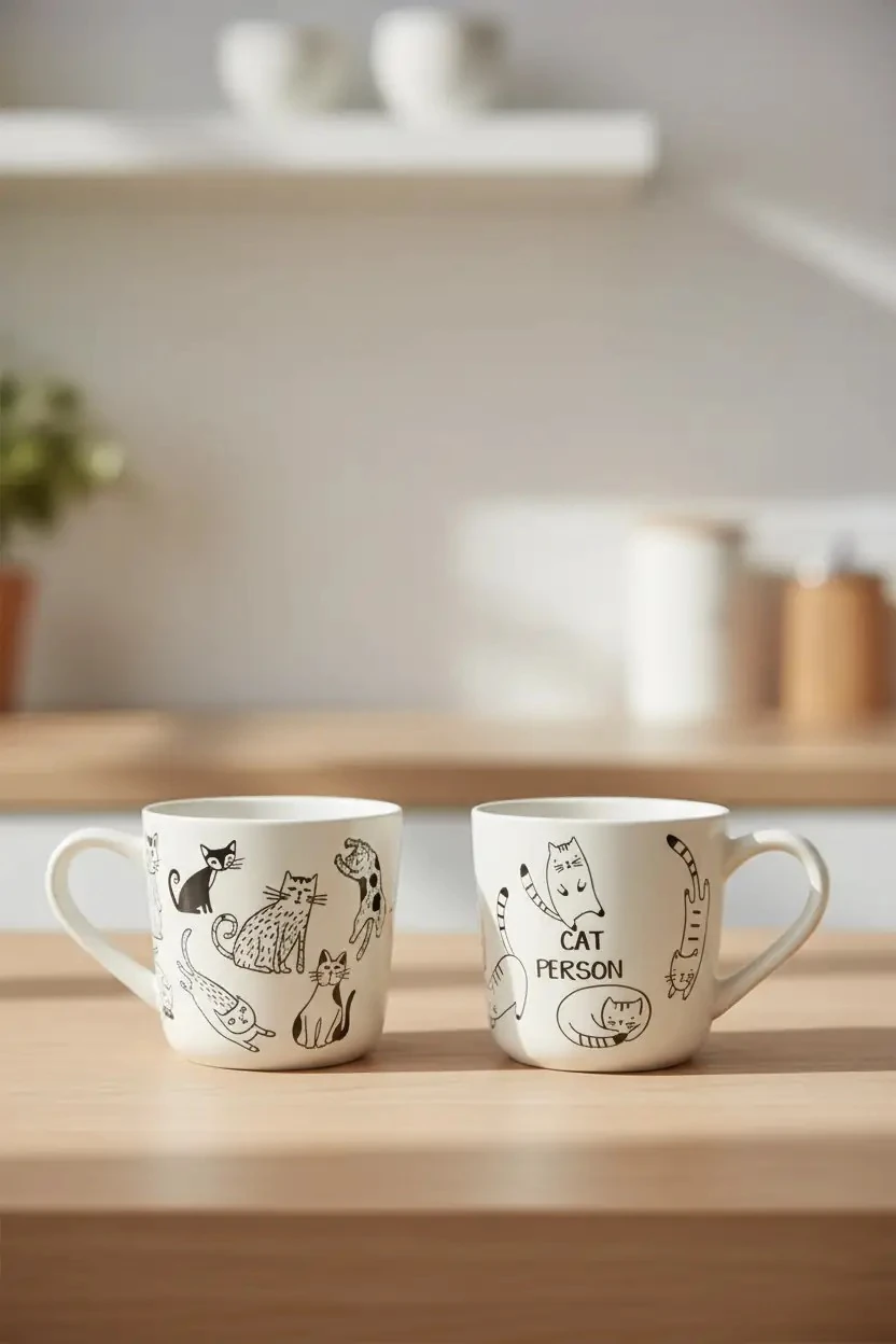 Miniso Lisanslı Yavru Kedi Seramik Kupa 450 mL – Sevimli Tasarım
