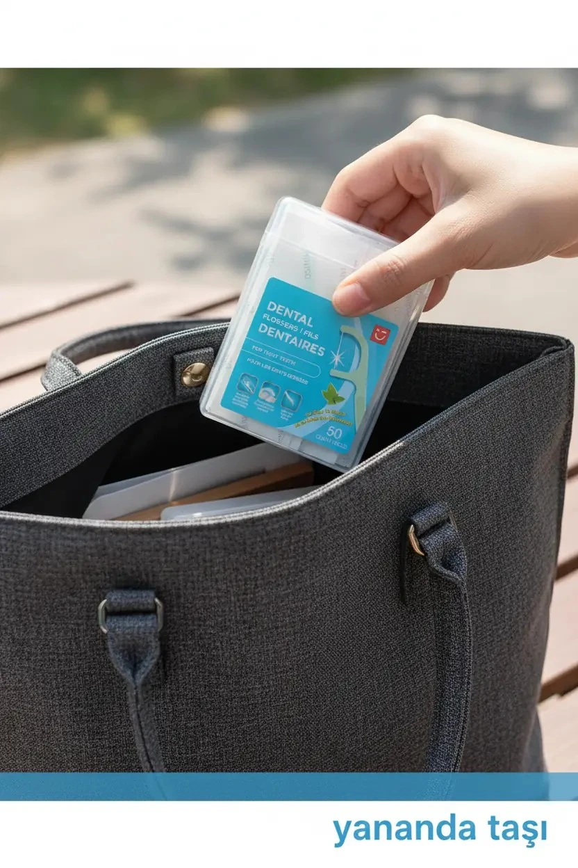 Miniso Lisanslı Kürdan Tipi Nane Aromalı Diş İpi – Hijyenik Tek Tek Paketlenmiş (50 Adet) 7.6 Cm