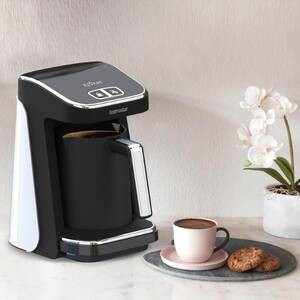 GoldMaster Kıvam Beyaz Geniş Hazneli Akıllı Yerleştirme Patentli Türk Kahve Makinesi
