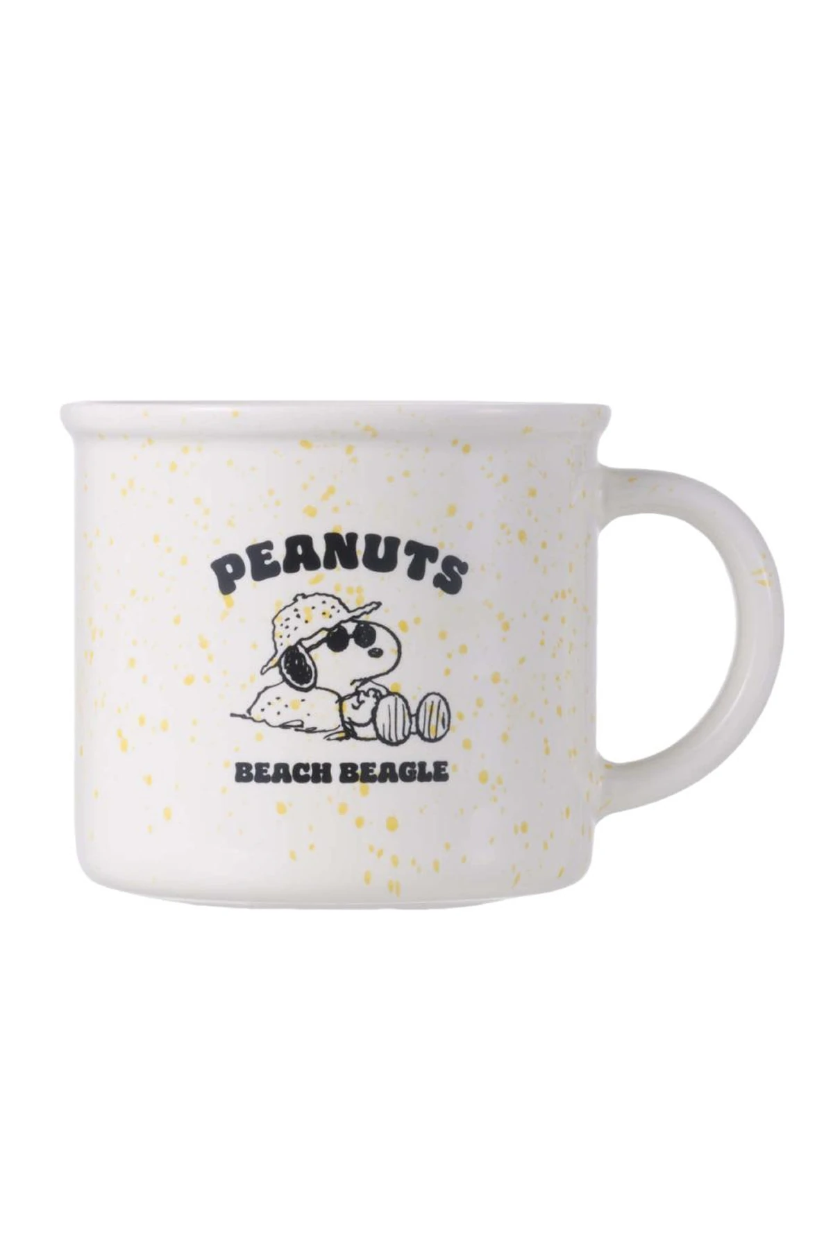 Snoopy Lisanslı Sırlanmış Seramik Kupa 320 ml (Sarı)