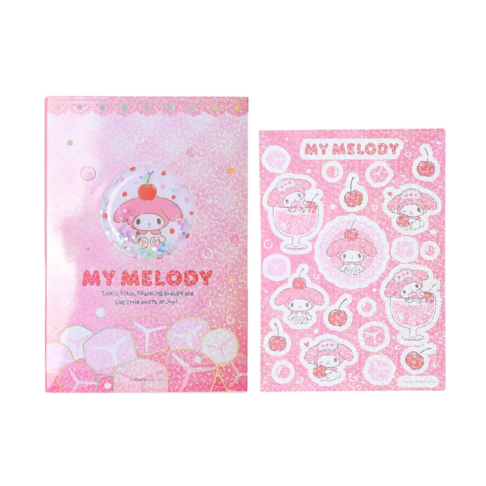 Sanrio Lisanslı Renkli Yaz Serisi Sert Kapak Sallantılı Not Defteri - My Melody