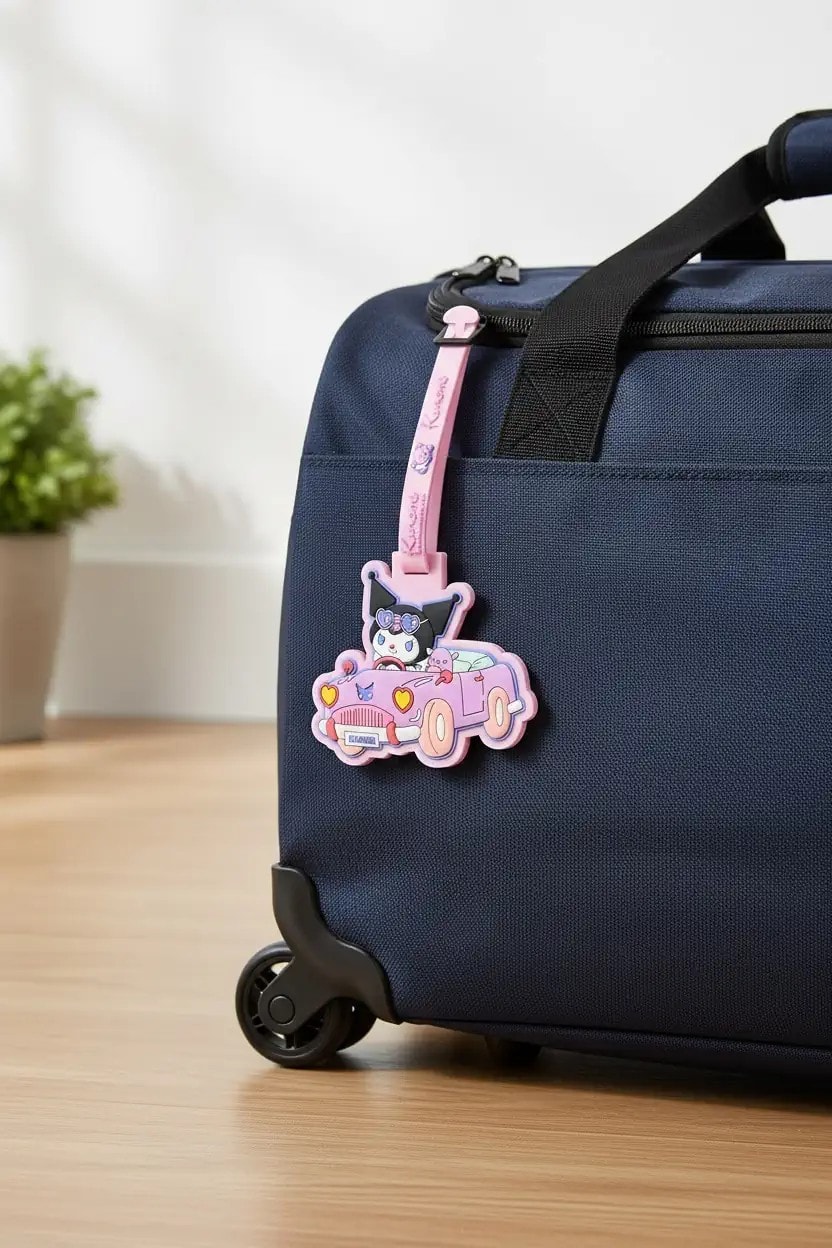 Sanrio Lisanslı Bagaj Etiketi - Kuromi
