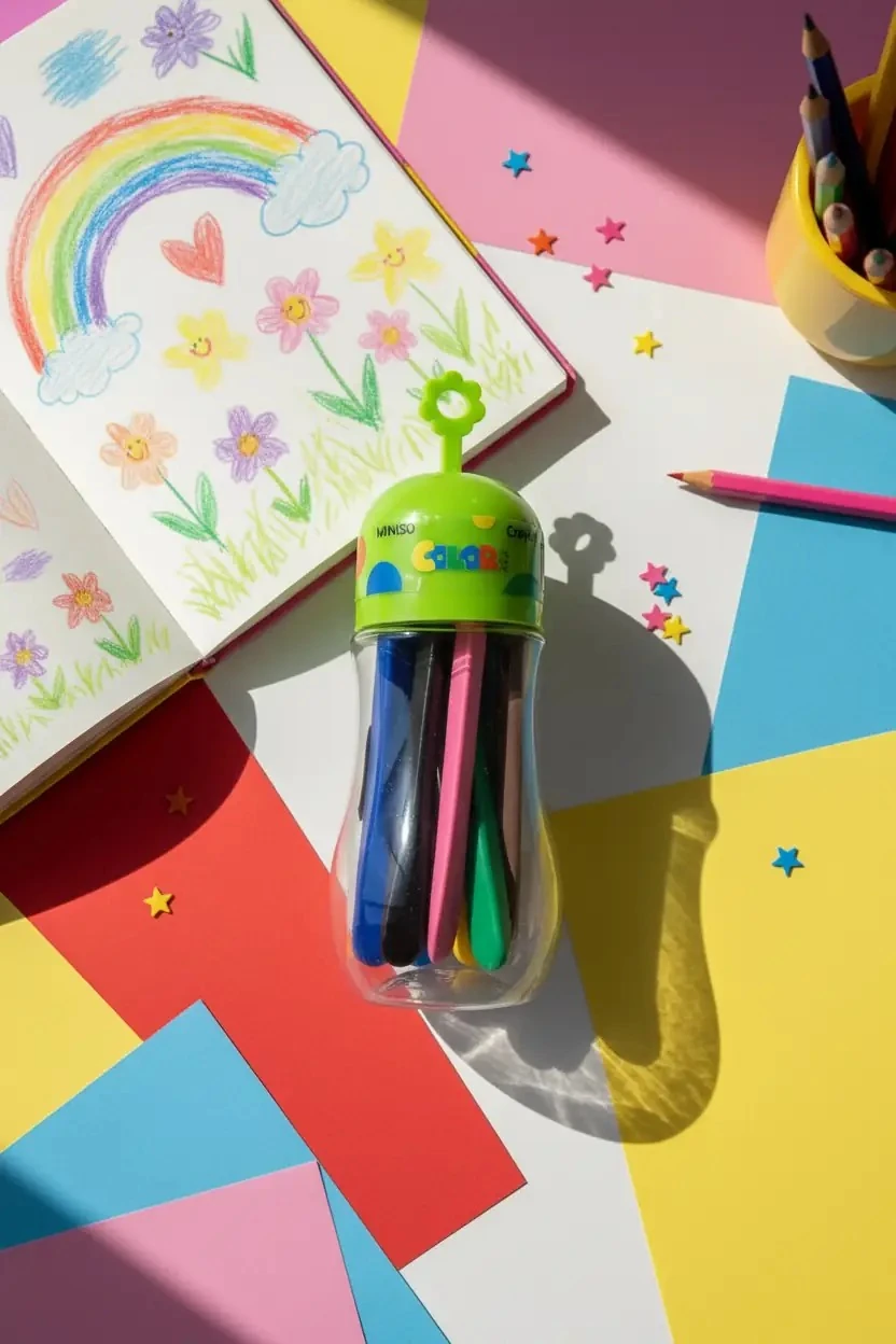 Polka Dot Serisi Yıkanabilir, Etrafı Kirletmeyen Pastel Boya