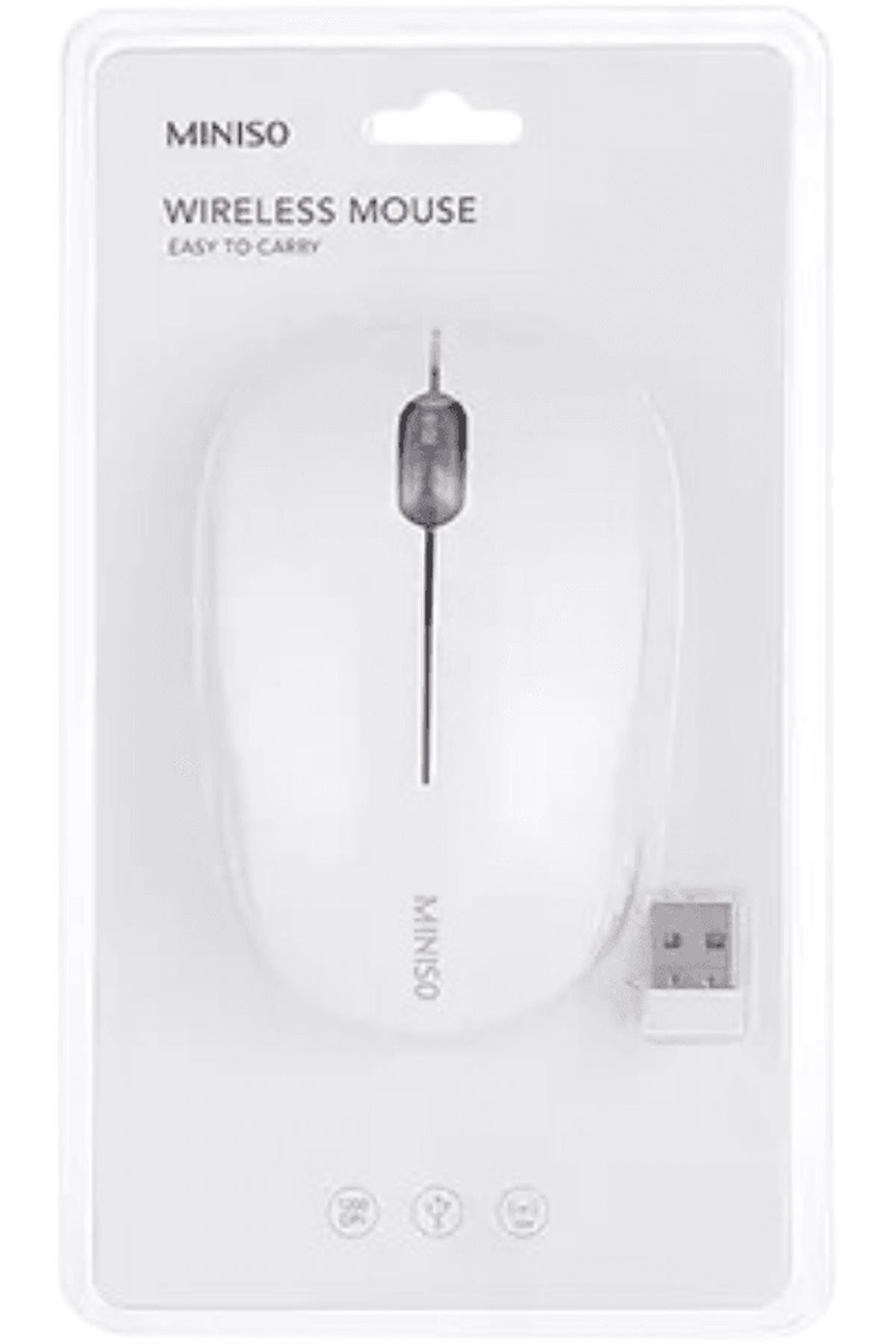 Klasik Tasarımlı Wireless Mouse - Beyaz