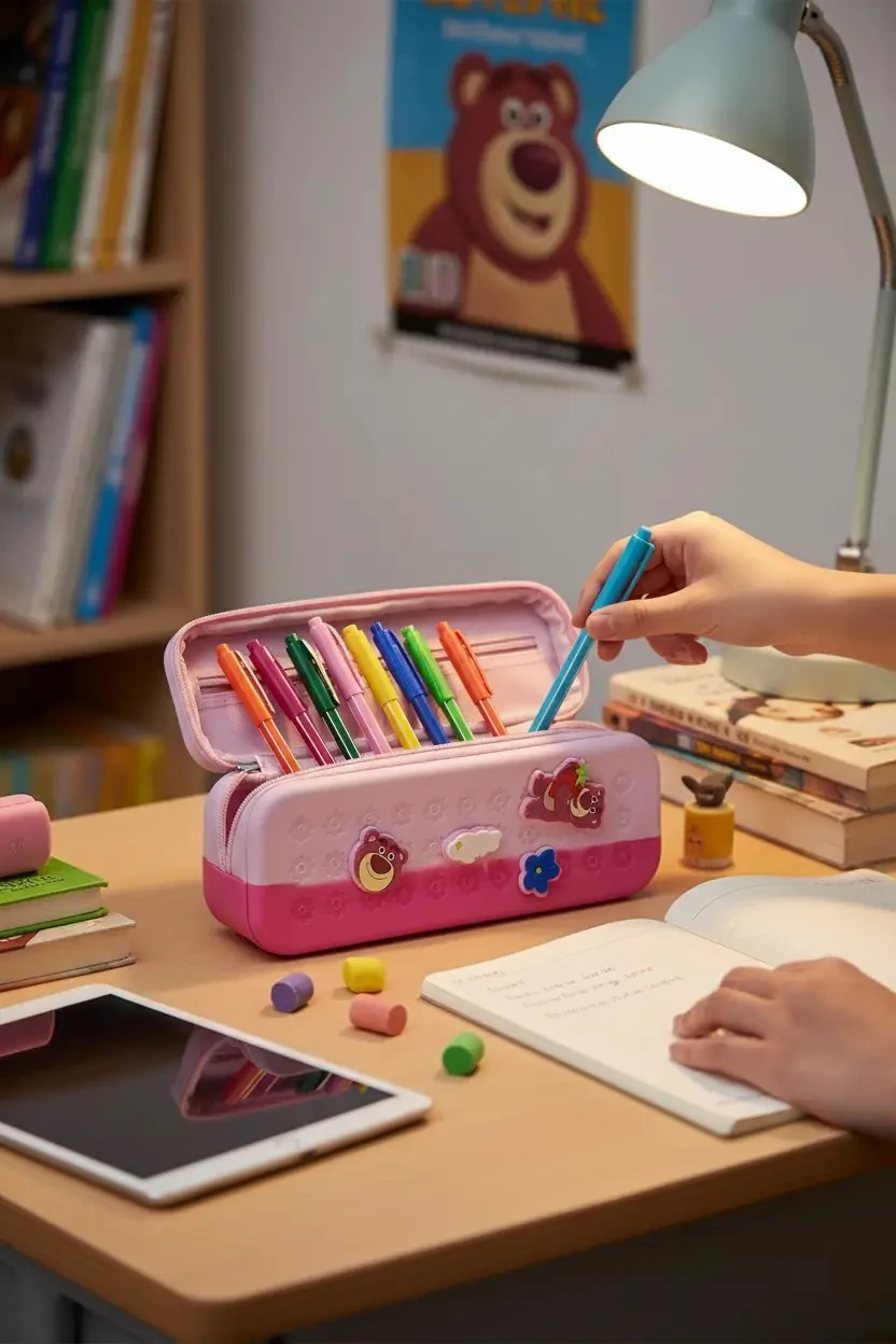 Disney Pixar Lisanslı Lotso 21,5 Cm Fermuarlı Kalemlik – Oymalı Özel Tasarım