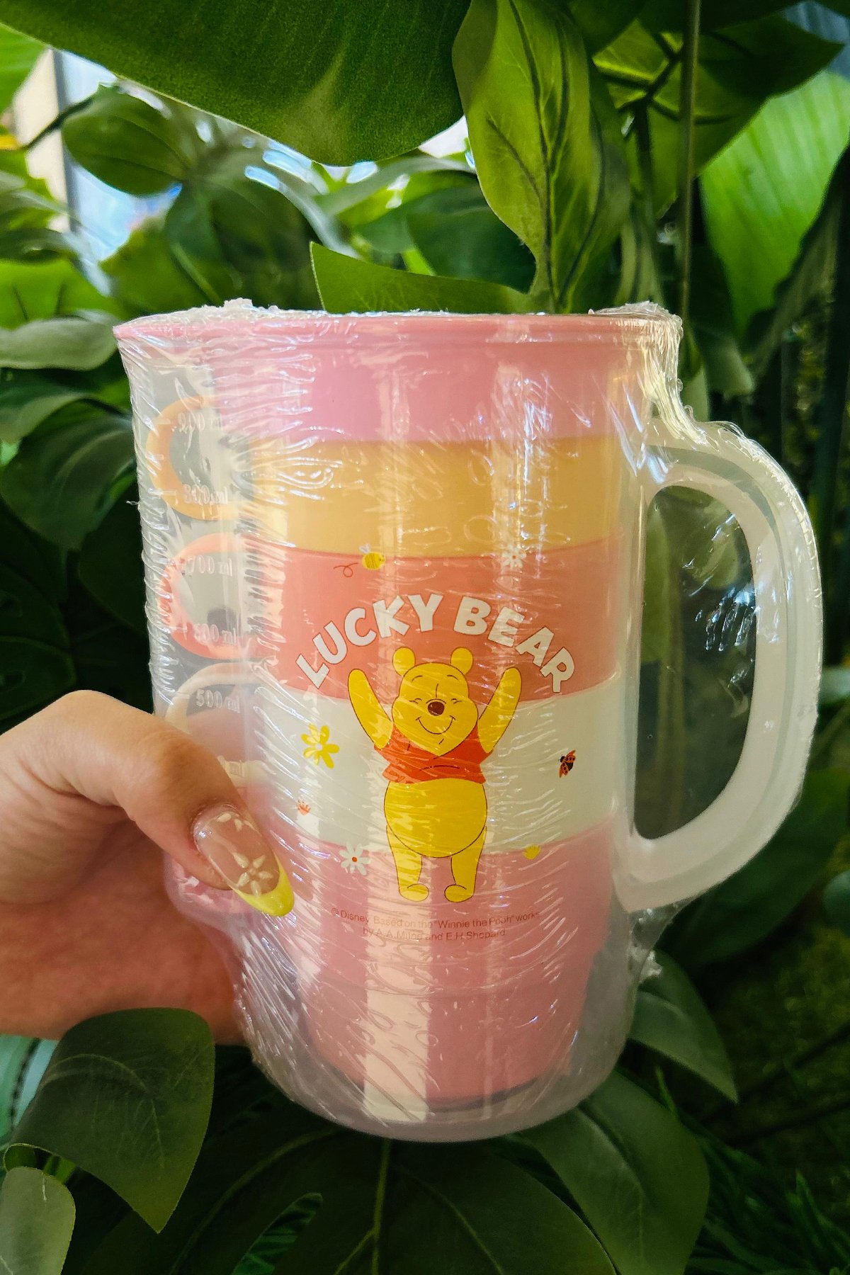 Winnie the Pooh Lisanslı 4 Bardaklı Plastik Sürahi Seti (1000ML)