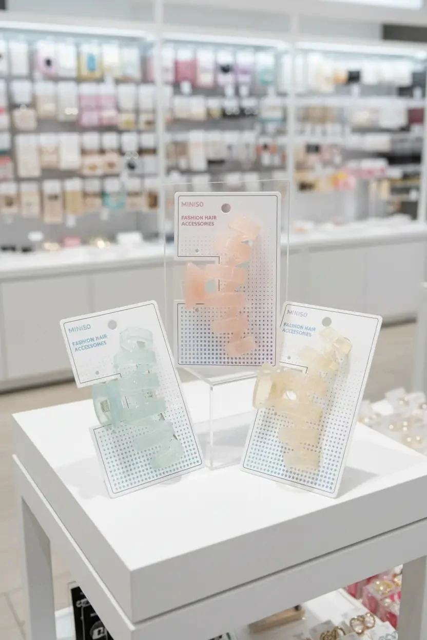 Miniso Lisanslı Basic Serisi Kıskaç Toka (A) – 14 Cm Büyük Boy & Modern Tasarım Saç Tokası