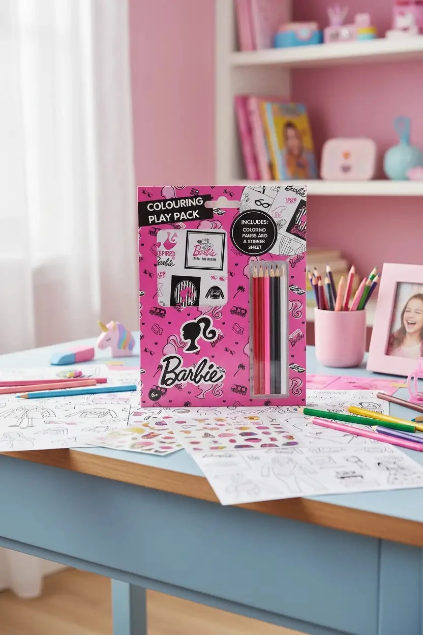 Barbie Lisanslı Kızlar Dünyası Koleksiyonu Barbie Boyama Seti