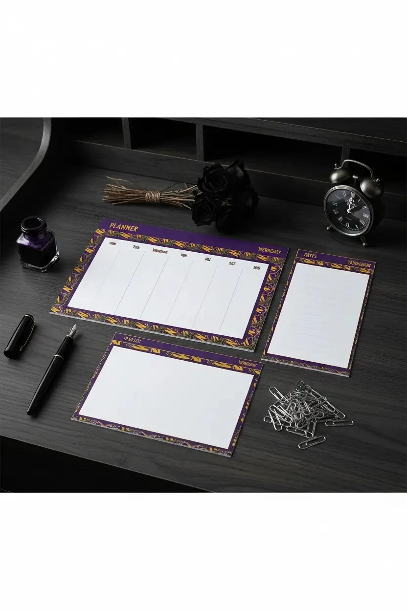 Wednesday Lisanslı Nevermore Planlayıcı Set – Haftalık ve Organizer