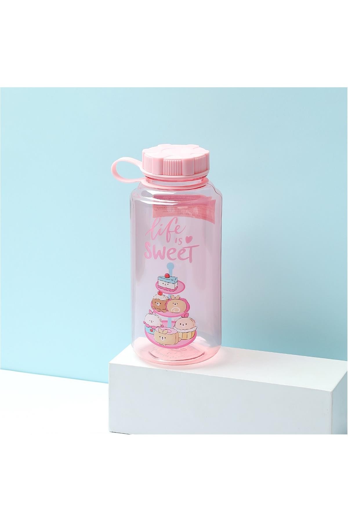 Mini Family Bun Bun Serisi Büyük Plastik Şişe (1Lt) - Pembe