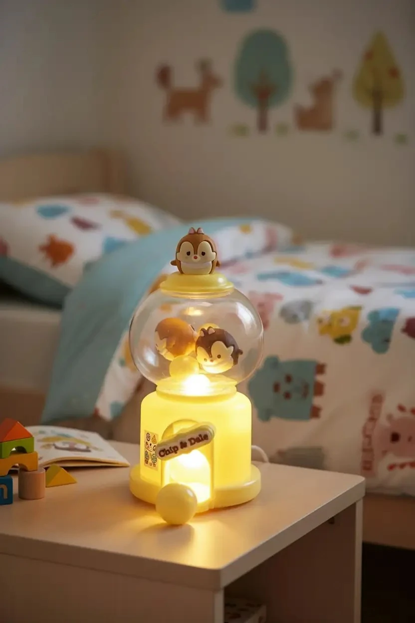 Disney Ufufy Lisanslı Fanus Gece Lambası - Chip 'n' Dale Figürlü Yumuşak Işıklı Dekoratif Aydınlatma